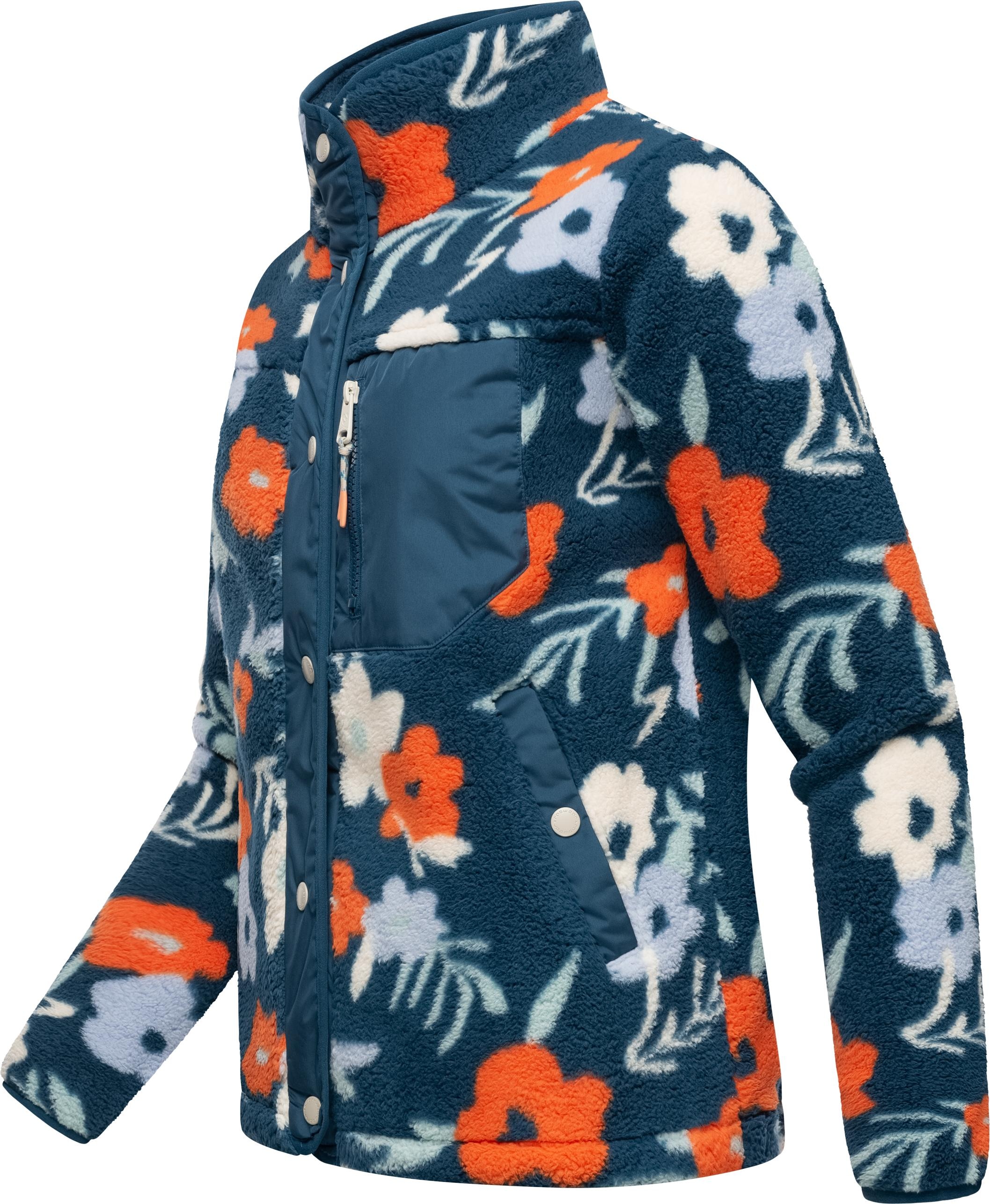 Ragwear Plüschjacke "Appopis Print", ohne Kapuze, Auffällige flauschige Übe günstig online kaufen