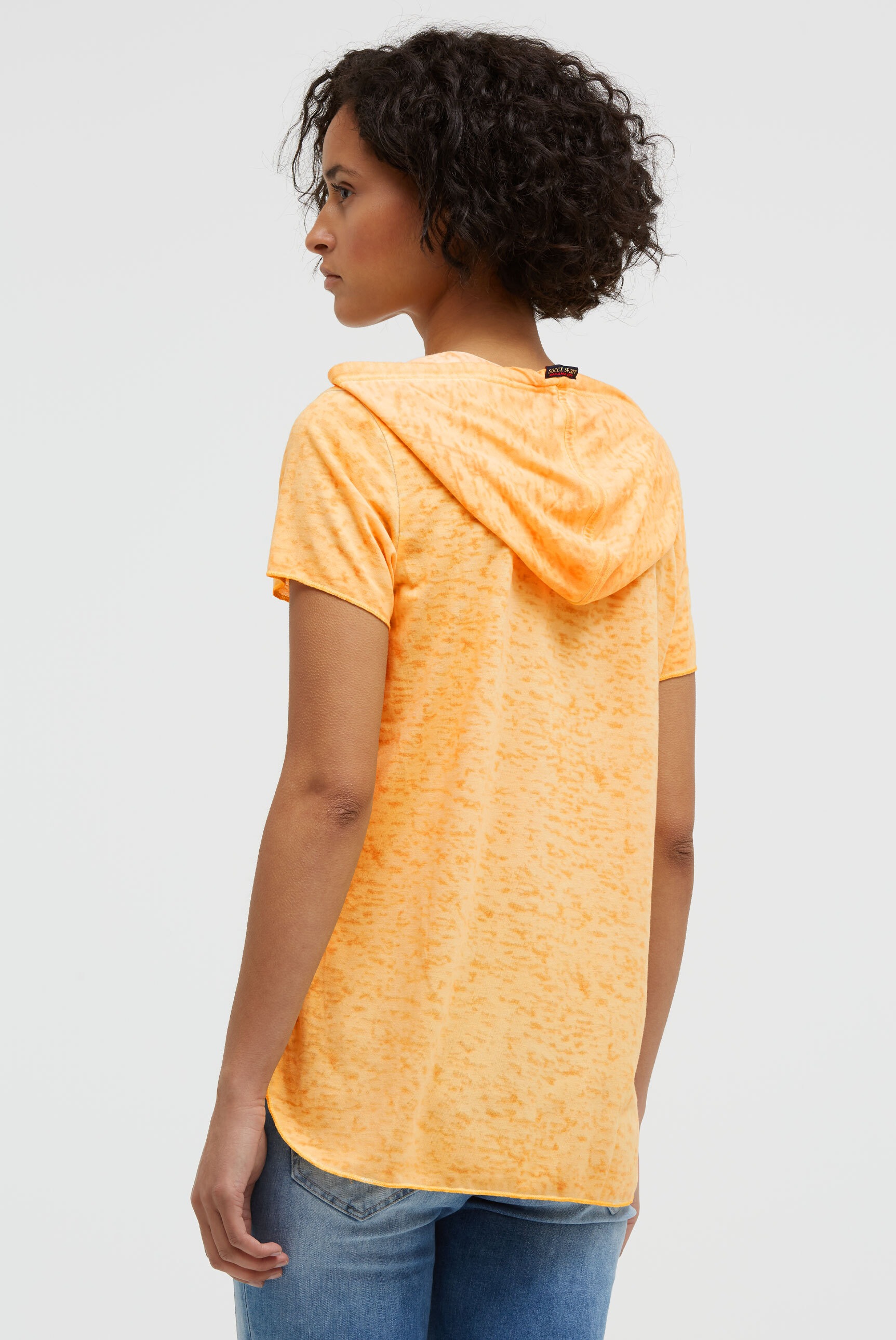 SOCCX Kapuzenshirt mit Ausbrenner-Effekten