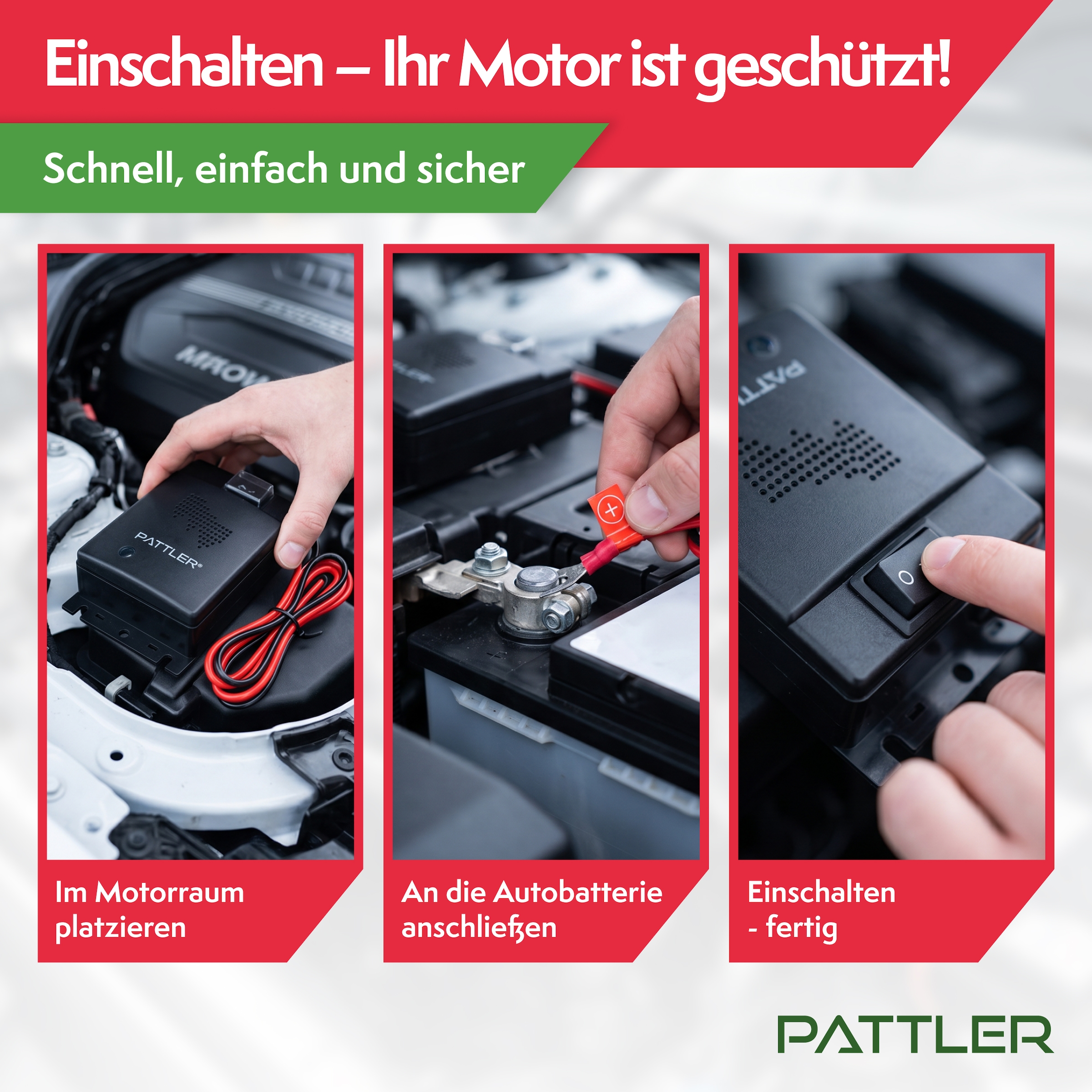 Pattler Ultraschall-Tierabwehr »Marderschreck 12 Volt fürs Auto« 1 Gerät