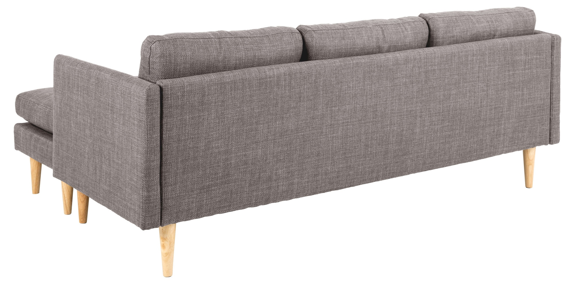 ACTONA GROUP Ecksofa »Milly«, (1 St.), Breite 201 cm, Recamiere links oder rechts, Struktur, Füße Eiche