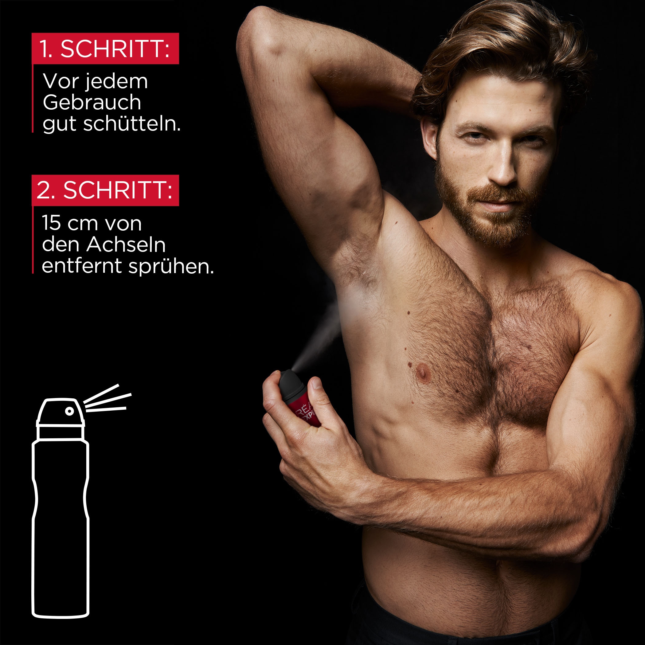 L'ORÉAL PARIS MEN EXPERT Deo-Spray »Deo Spray Ultimate Control 48h«, (Packung, 6 tlg.)