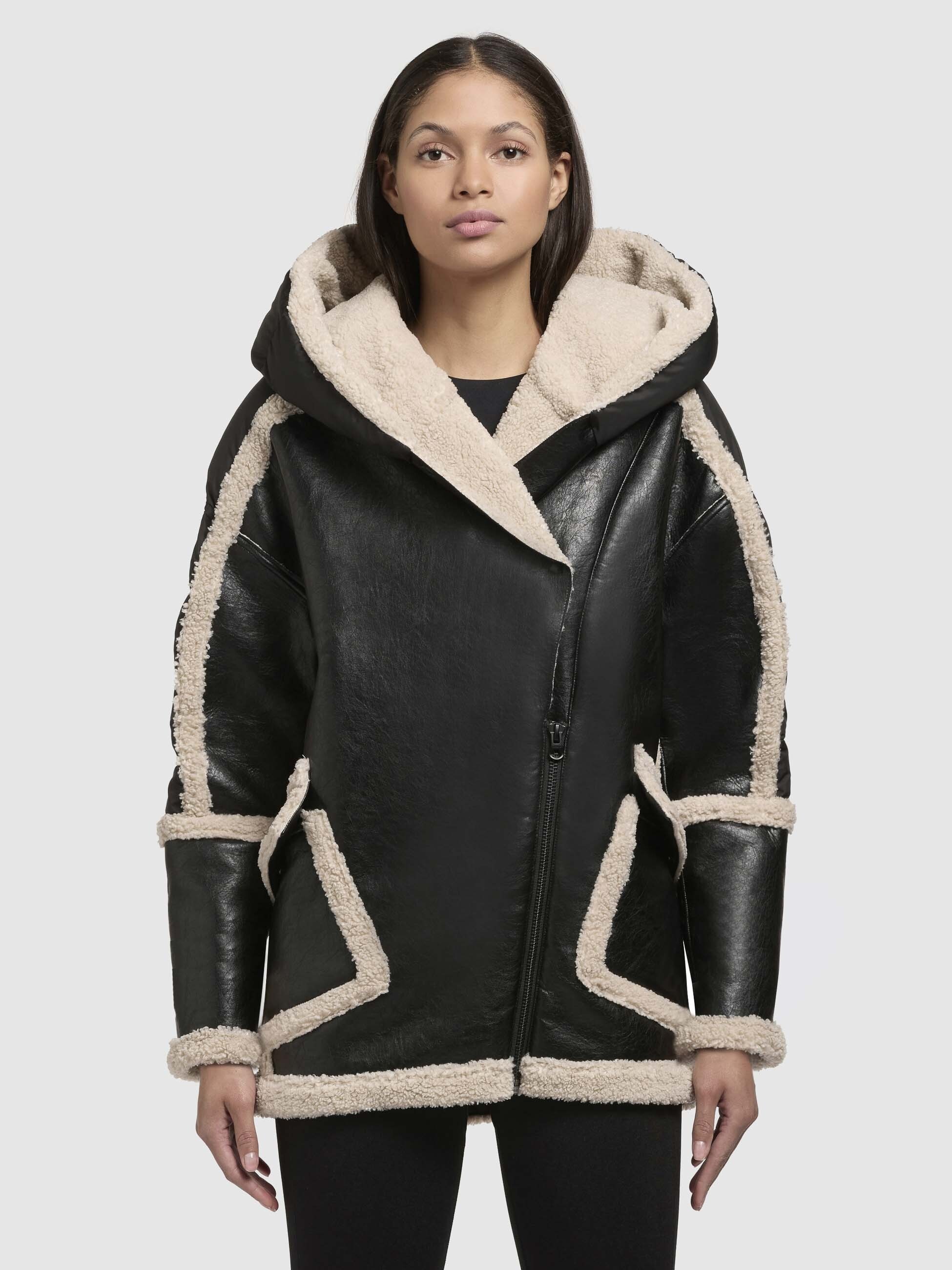 khujo Lederimitatjacke »KATY«, mit Kapuze