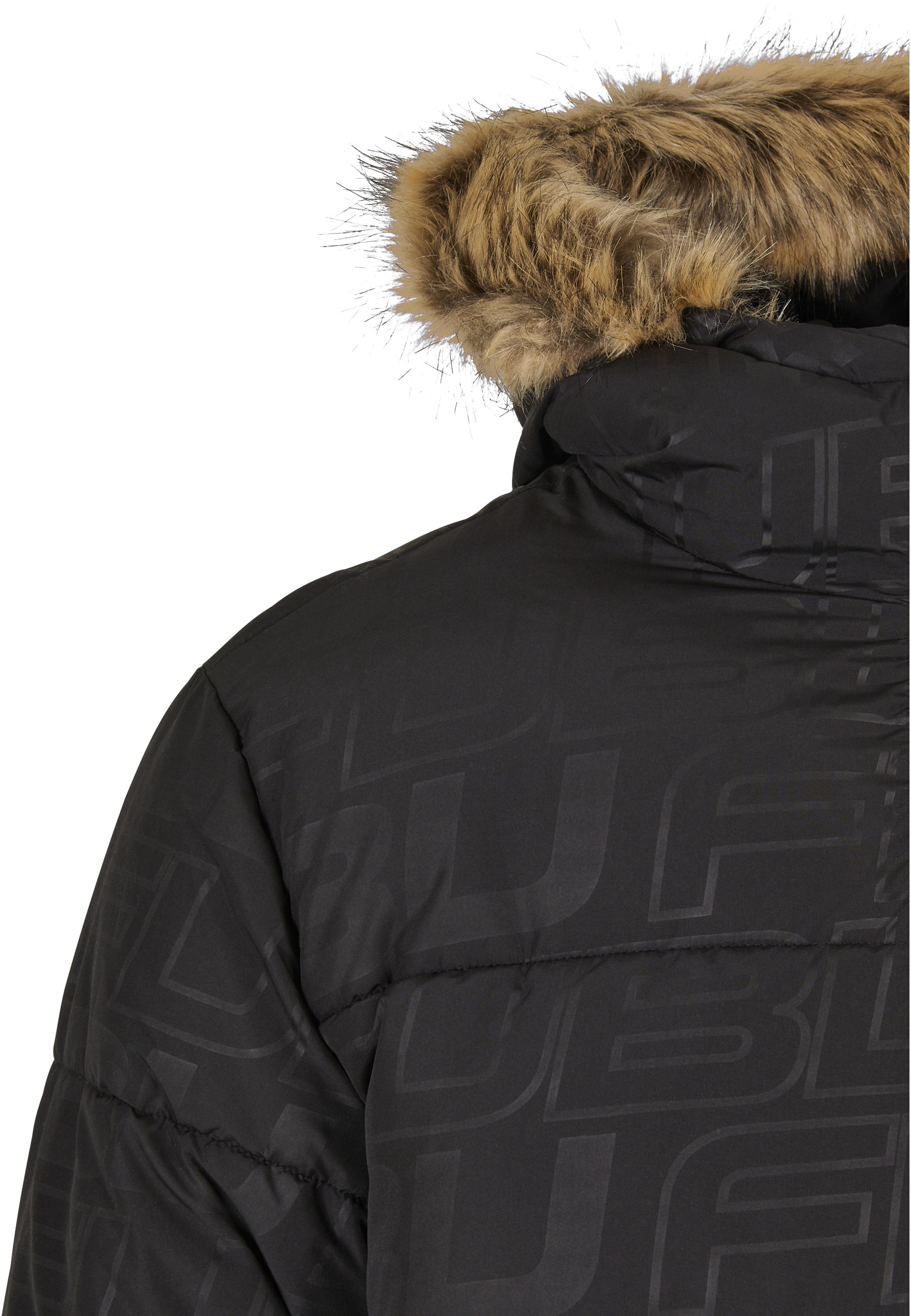 Fubu Winterjacke »Fubu Herren FM224-039-2 FUBU Corporate AOP Puffer Jacket« 1 Stk. tlg. mit Kapuze