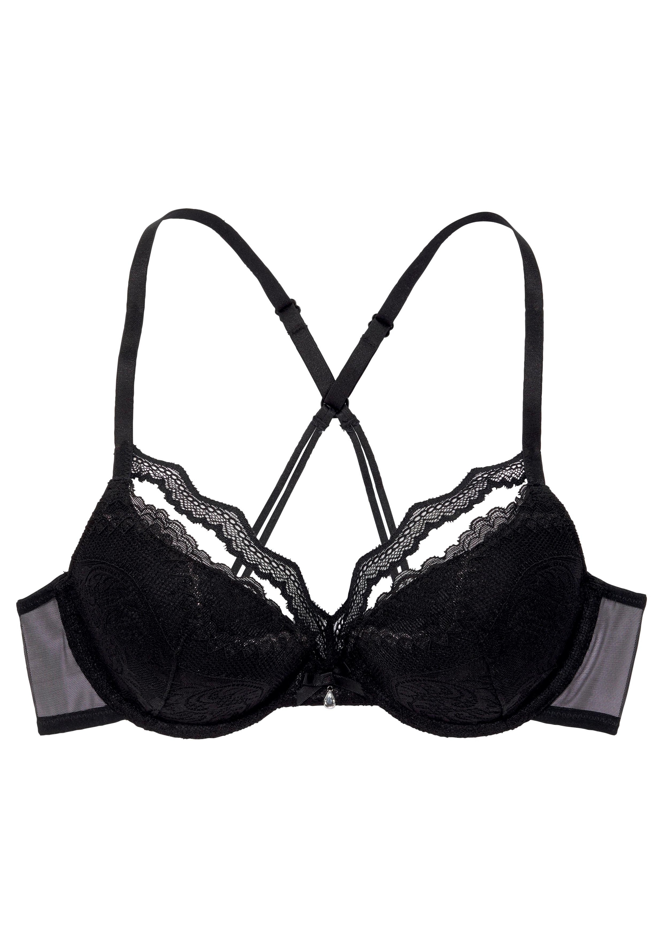 LASCANA PETITE FLEUR GOLD - Underwired bra - schwarz/black