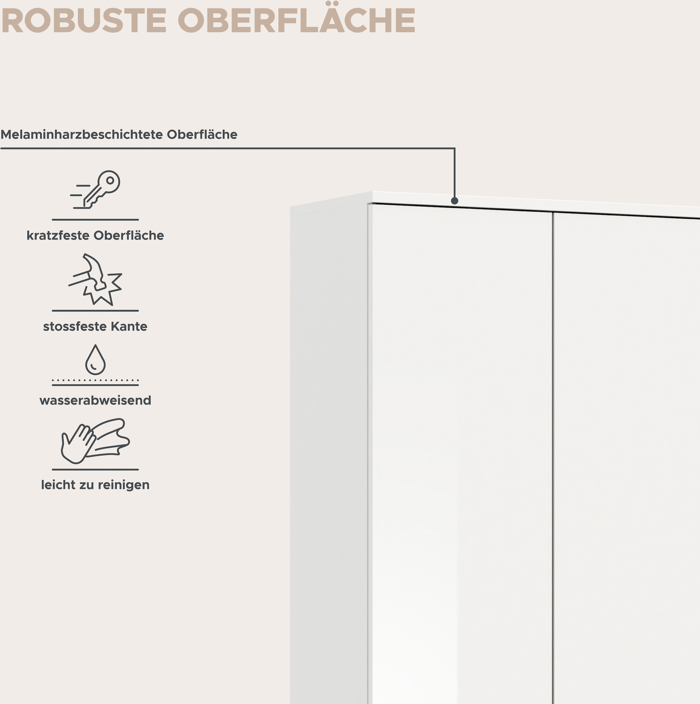 INOSIGN Garderoben-Set »Trondheim, Breite 152 cm, 5-teilig, bestehend aus:«, (Set, 4 St.), 2x Garderobenschrank, 1 Kommode, 1 Garderobenstange, 1 Ablageboden