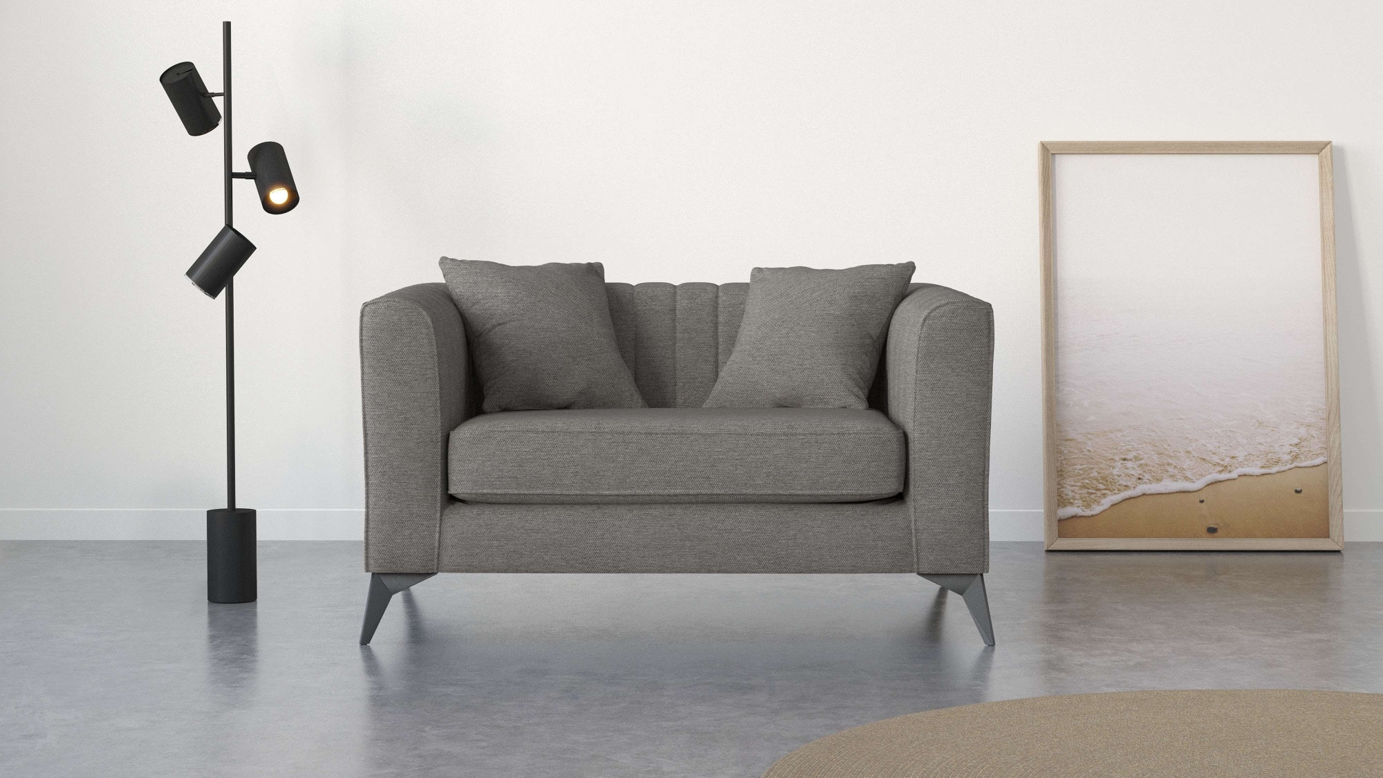 Places of Style Loveseat "MATTHEW Loungesessel, Maße B/T/H: 130/86/74 cm", günstig online kaufen