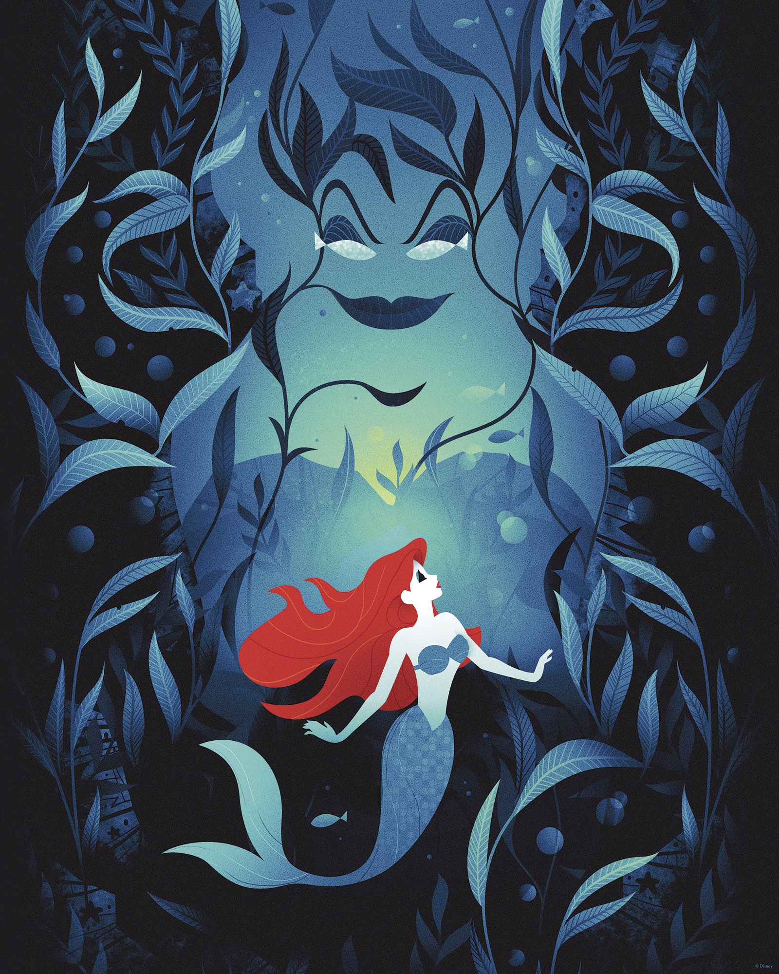 Komar Wandbild »Disney Ariel Ursula«, Disney, (Set, 1 St.), 40 x 50 cm (Breite x Höhe) - Kinderzimmer, Dekoration