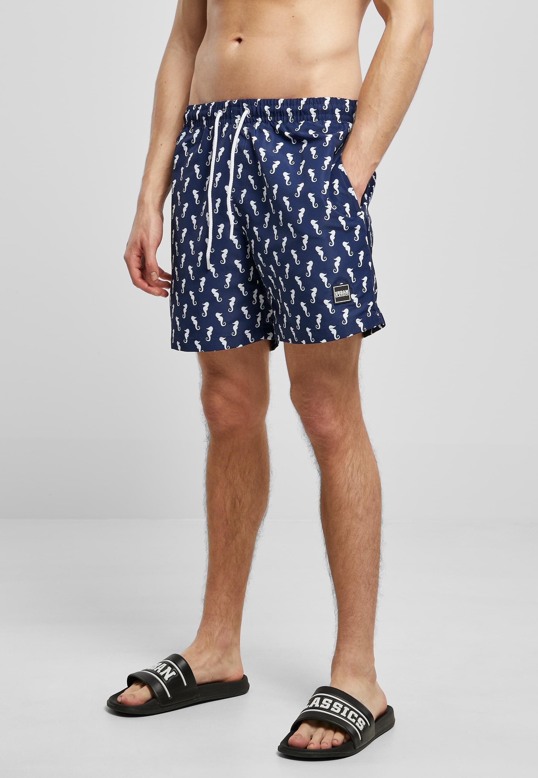 URBAN CLASSICS Badeshorts »Urban Classics Herren Pattern Swim Shorts«