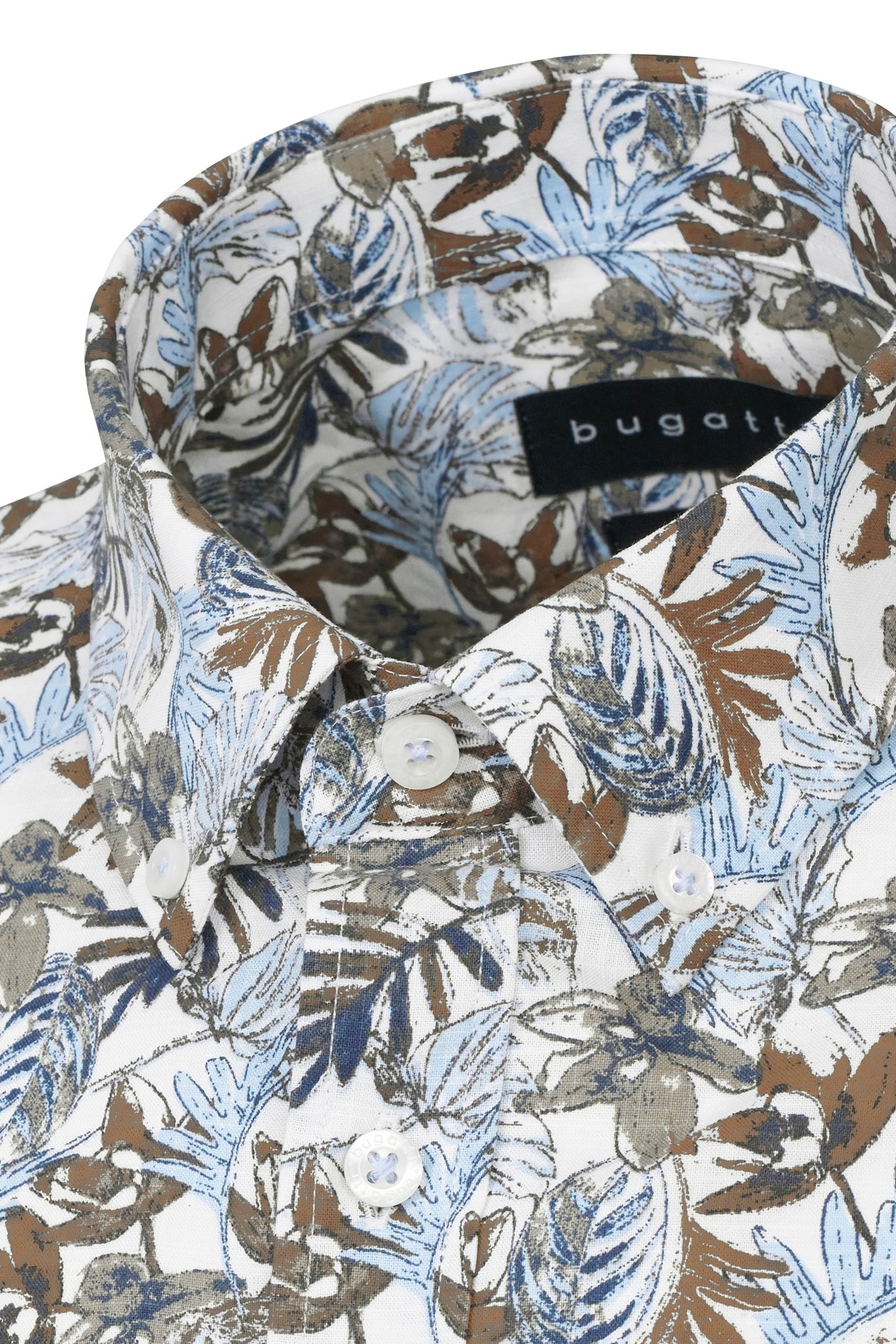 bugatti Kurzarmhemd, mit Button-Down-Kragen