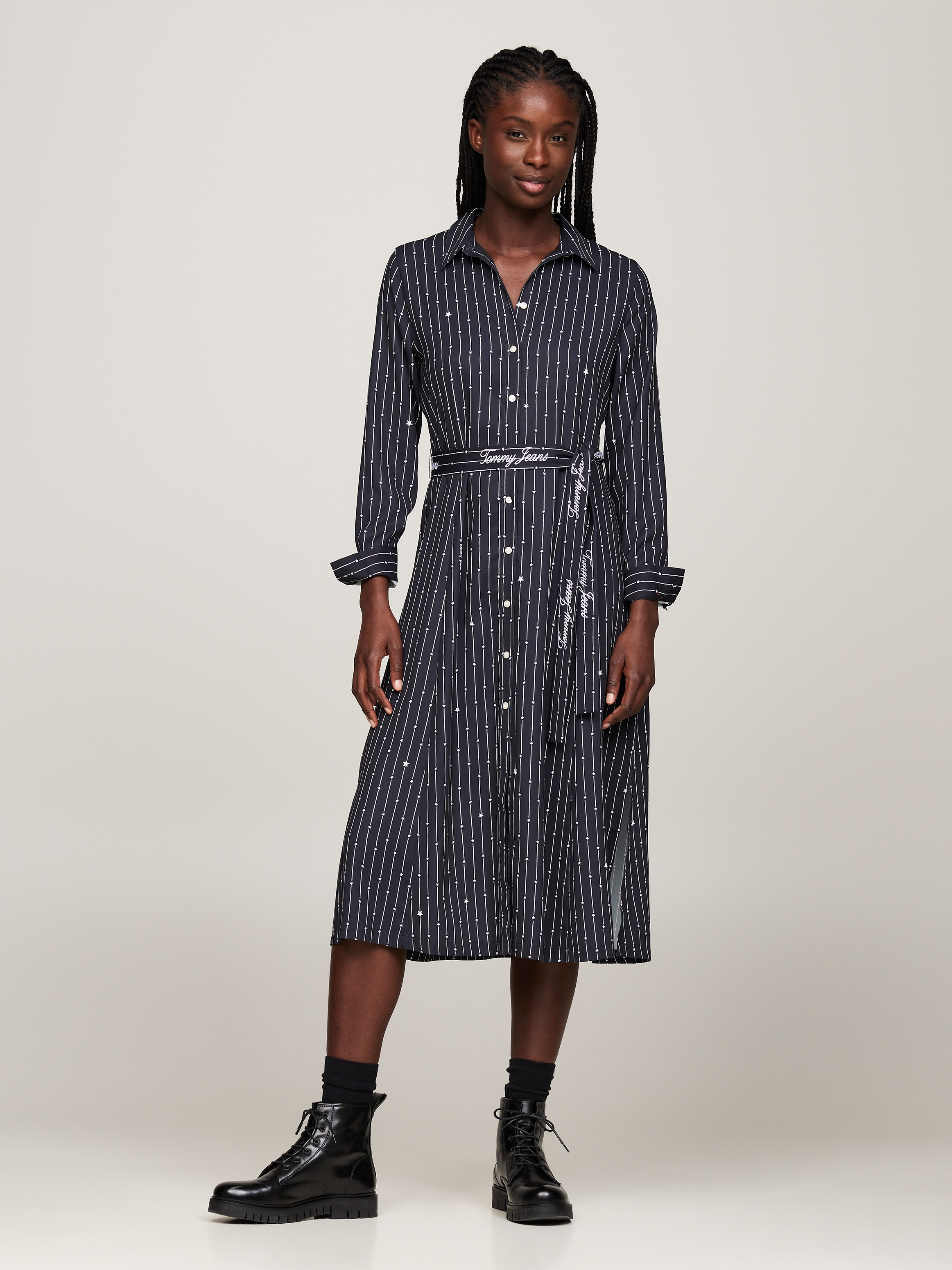 Tommy Jeans Strickkleid "TJW STRDST BELTED MIDI DRESS EXT", mit Gürtel, Str günstig online kaufen