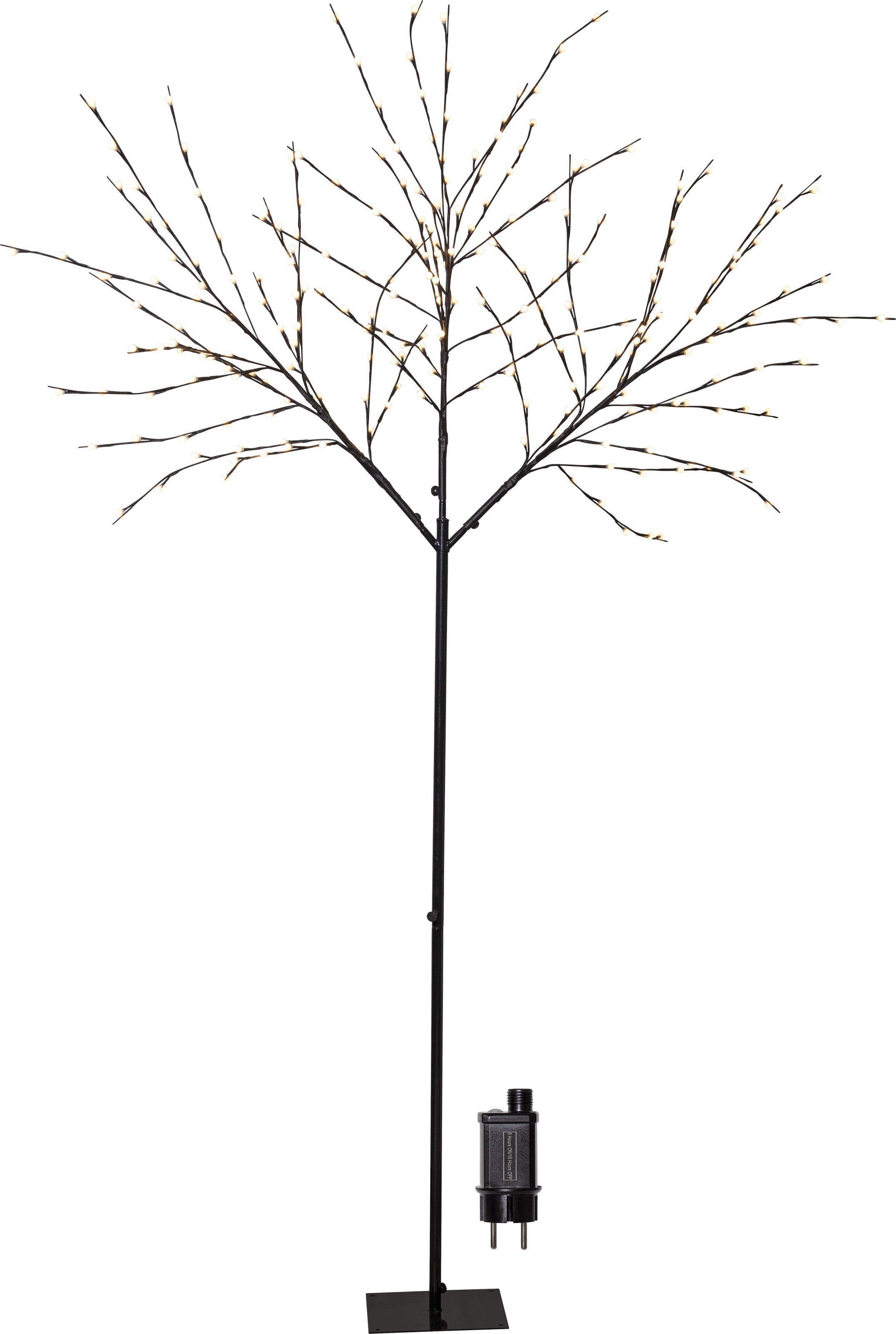 Parforce Traditional Hunting LED Dekoobjekt "Deko-Baum Albero" LED-Board 1 Stk. Warmweiß Ca 250cm hoher Dekobaum mit weiße Kugeln, LEDs warmweiß, Timer