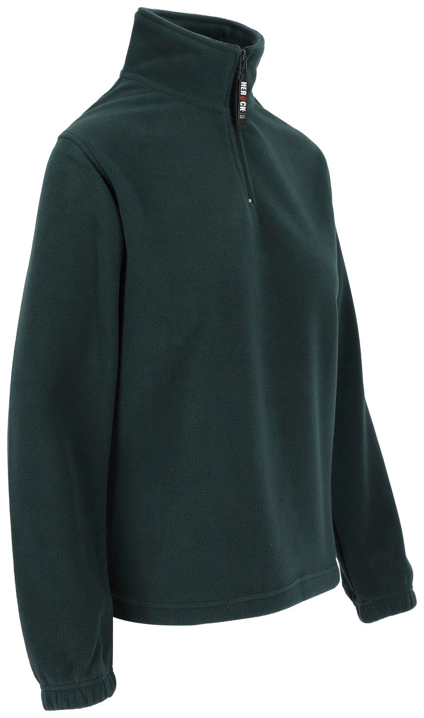 Stehkragenpullover BAUR Bündchen »Aurora-Demen Reißverschluss mit Fleece-Sweater«, und elastichem kaufen kurzem | Damenfleecepullover Herock