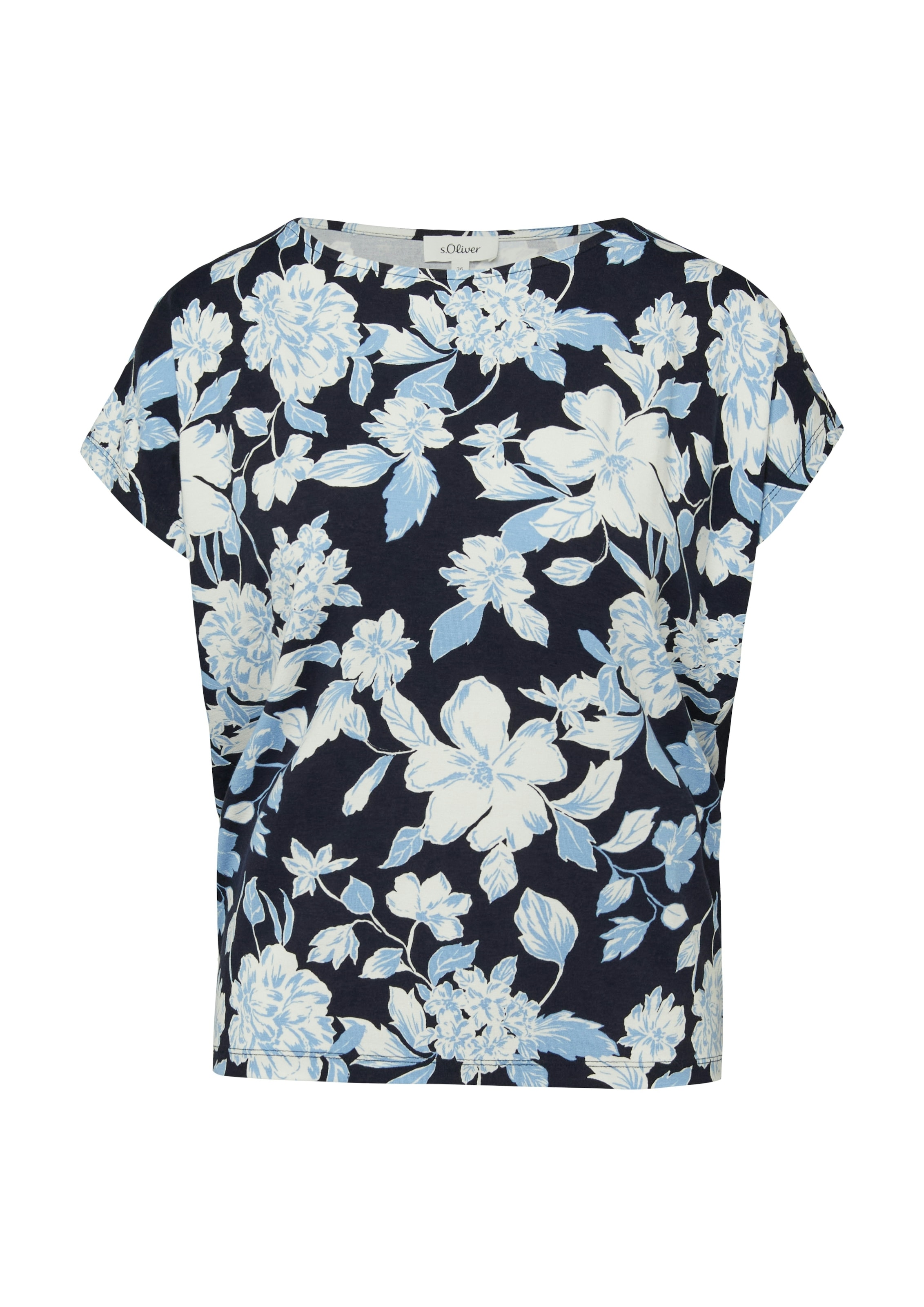 s.Oliver Kurzarmshirt Sommershirt mit grafischem Muster