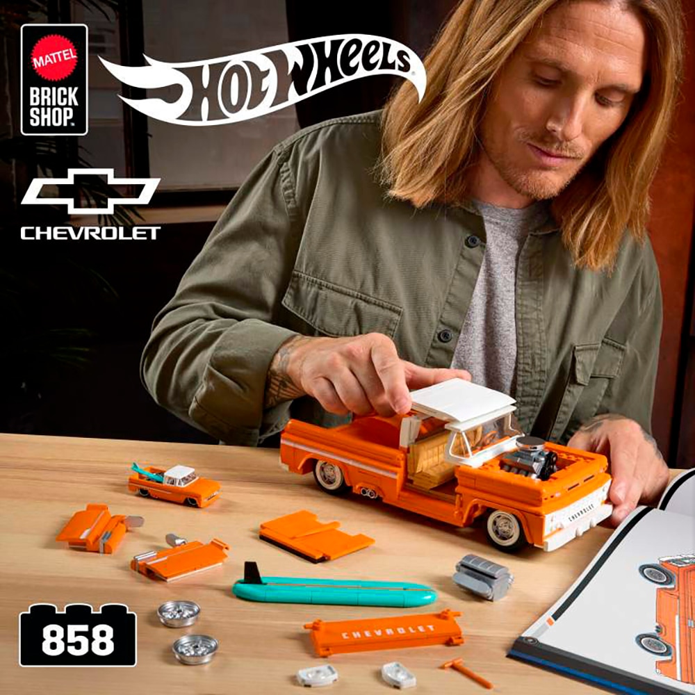 Mattel® Modellbausatz »Mattel Brick Shop Hot Wheels, ELITE SERIES CHEVY«, (858 St.), 1:16
