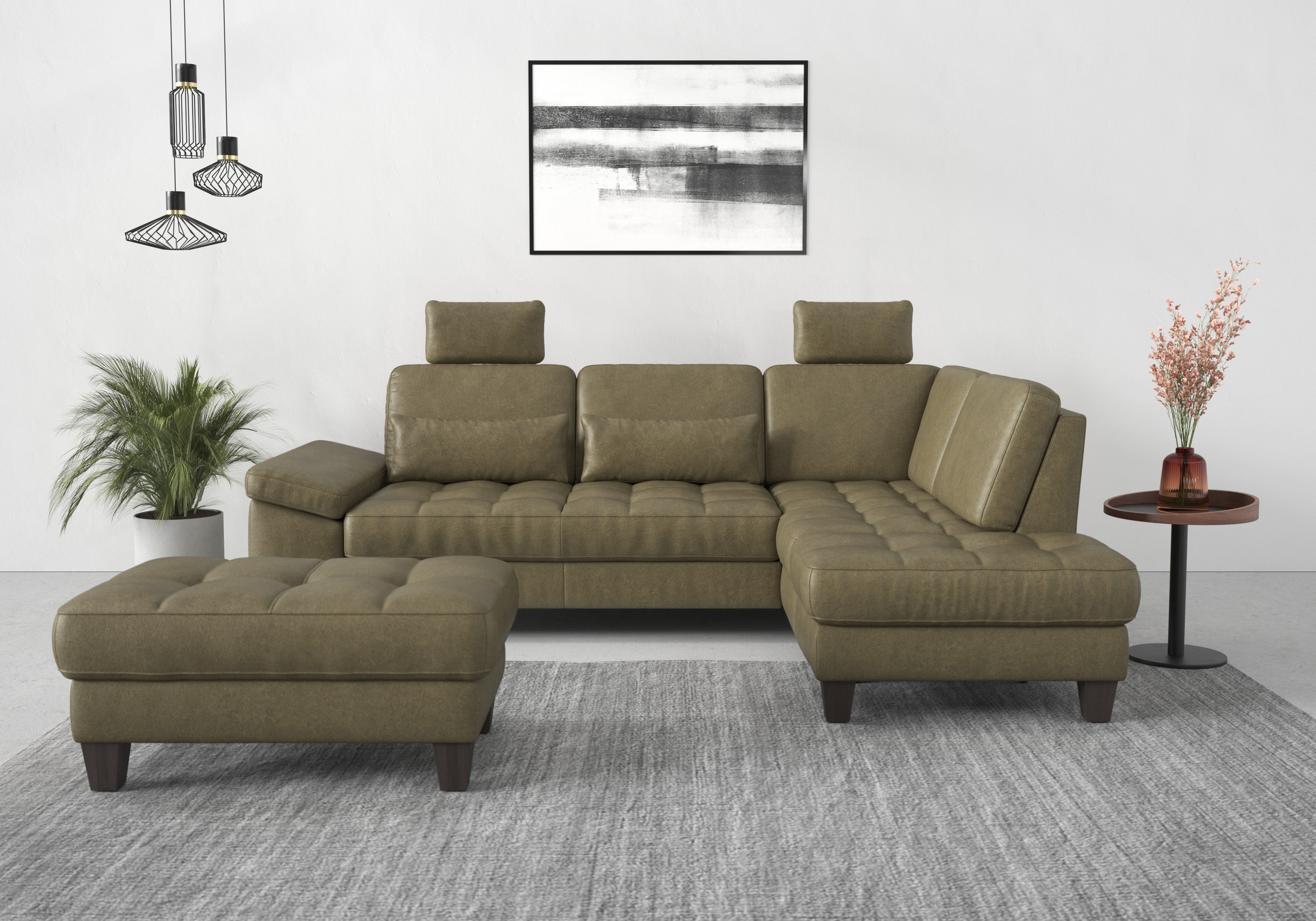 sit&more Ecksofa »Westham L-Form«, mit Ottomane, mit oder ohne Bettfunktion, Bettkasten, Verstellung