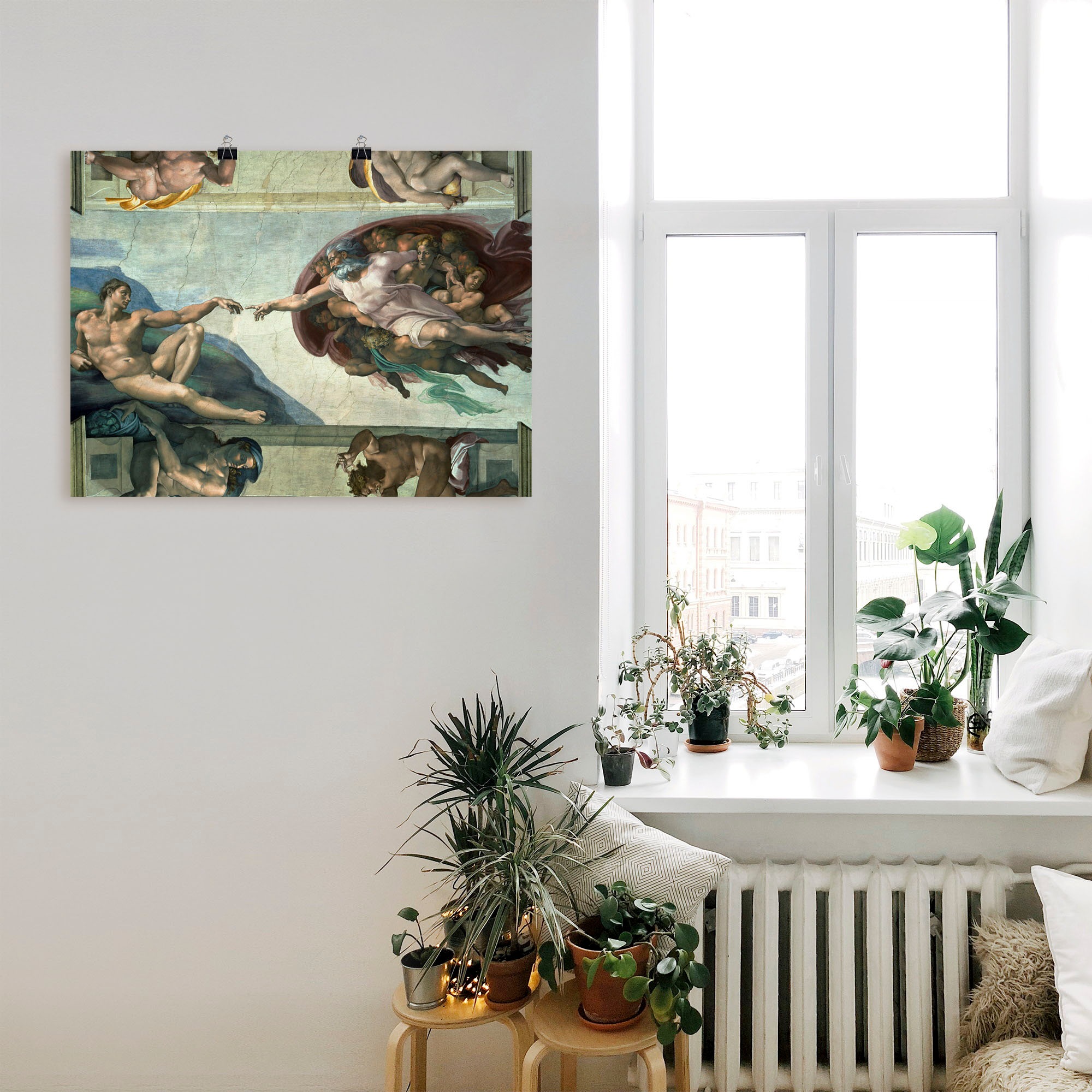 Artland Wandbild "Die Erschaffung des Adam" Religion 1 Stk. tlg. als Leinwa günstig online kaufen