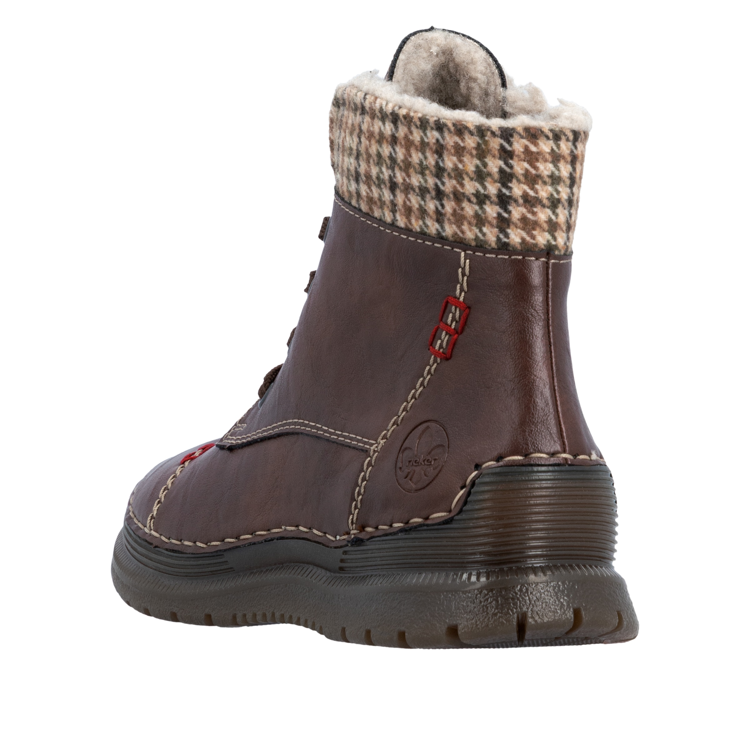 Rieker Schnürboots  Winterboots, Keilstiefelette mit Ziersteppung