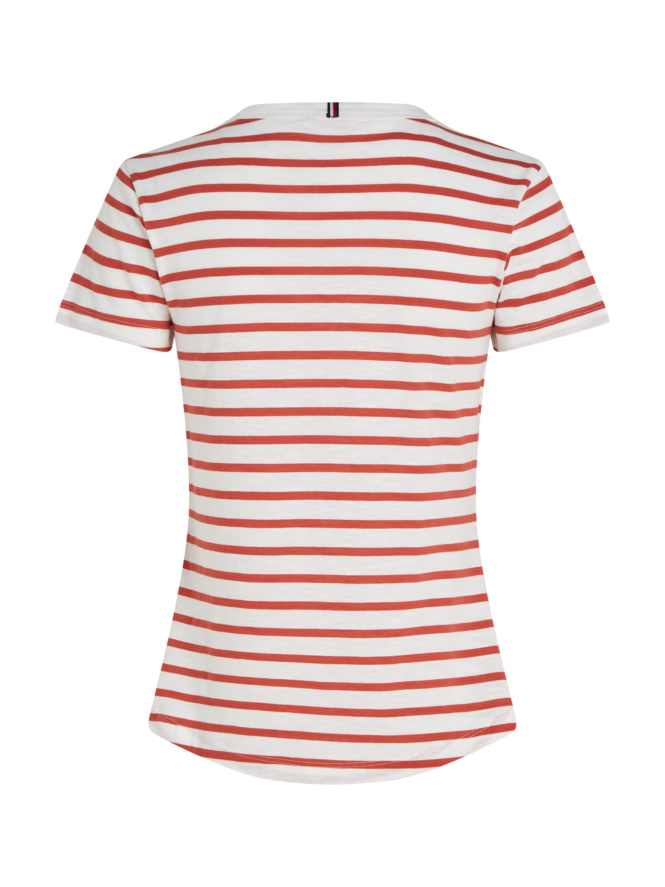 Tommy Hilfiger Rundhalsshirt »1985 SLIM SLUB C-NK SS«, mit Logostickerei