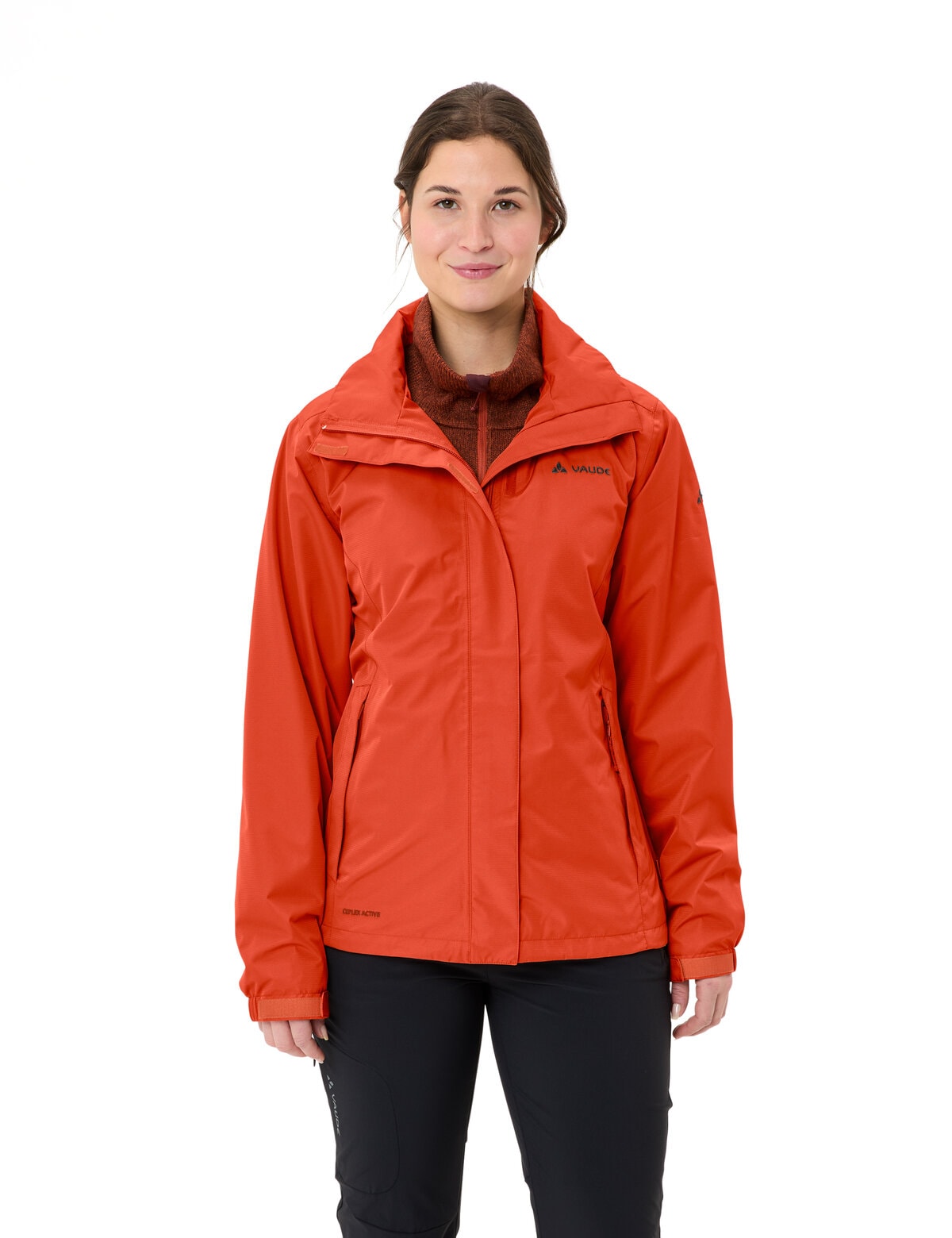 VAUDE Regenjacke "Womens Escape Light Jacket" mit Kapuze für Wandern und Trekking, atmungsaktives Material, wasserdicht