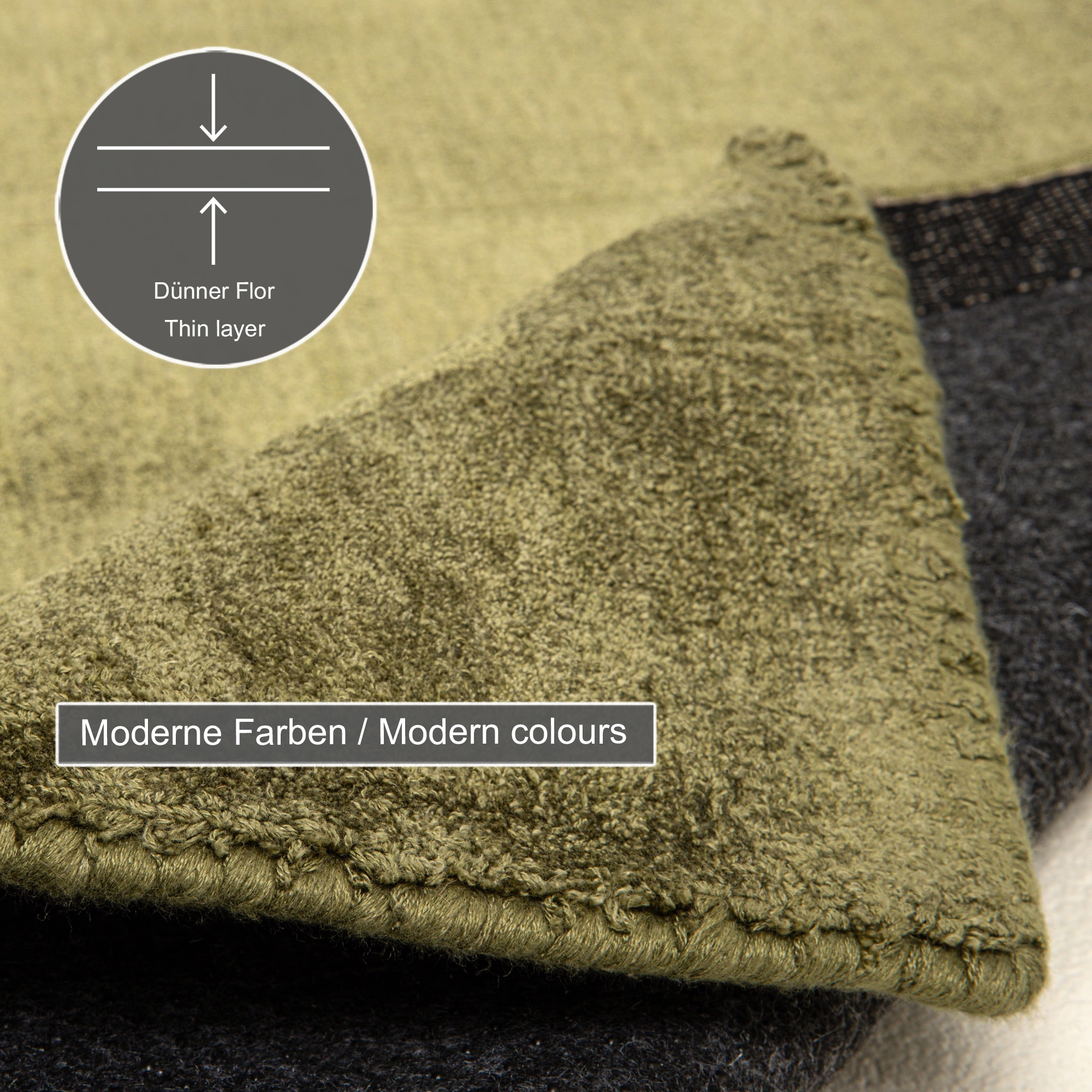 TOM TAILOR HOME Teppich "Shine uni" rechteckig 8 mm Höhe Handwebteppich, 100% Viskose, handgewebt, mit elegantem Schimmer