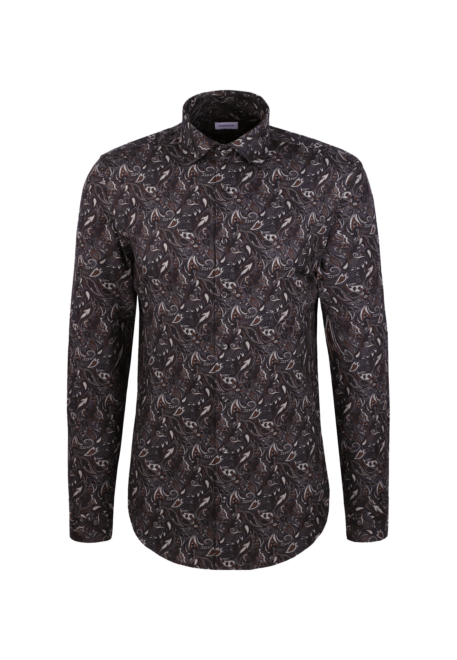seidensticker Flanellhemd »Schwarze Rose«, Slim 1/1 Kentkragen Flanell