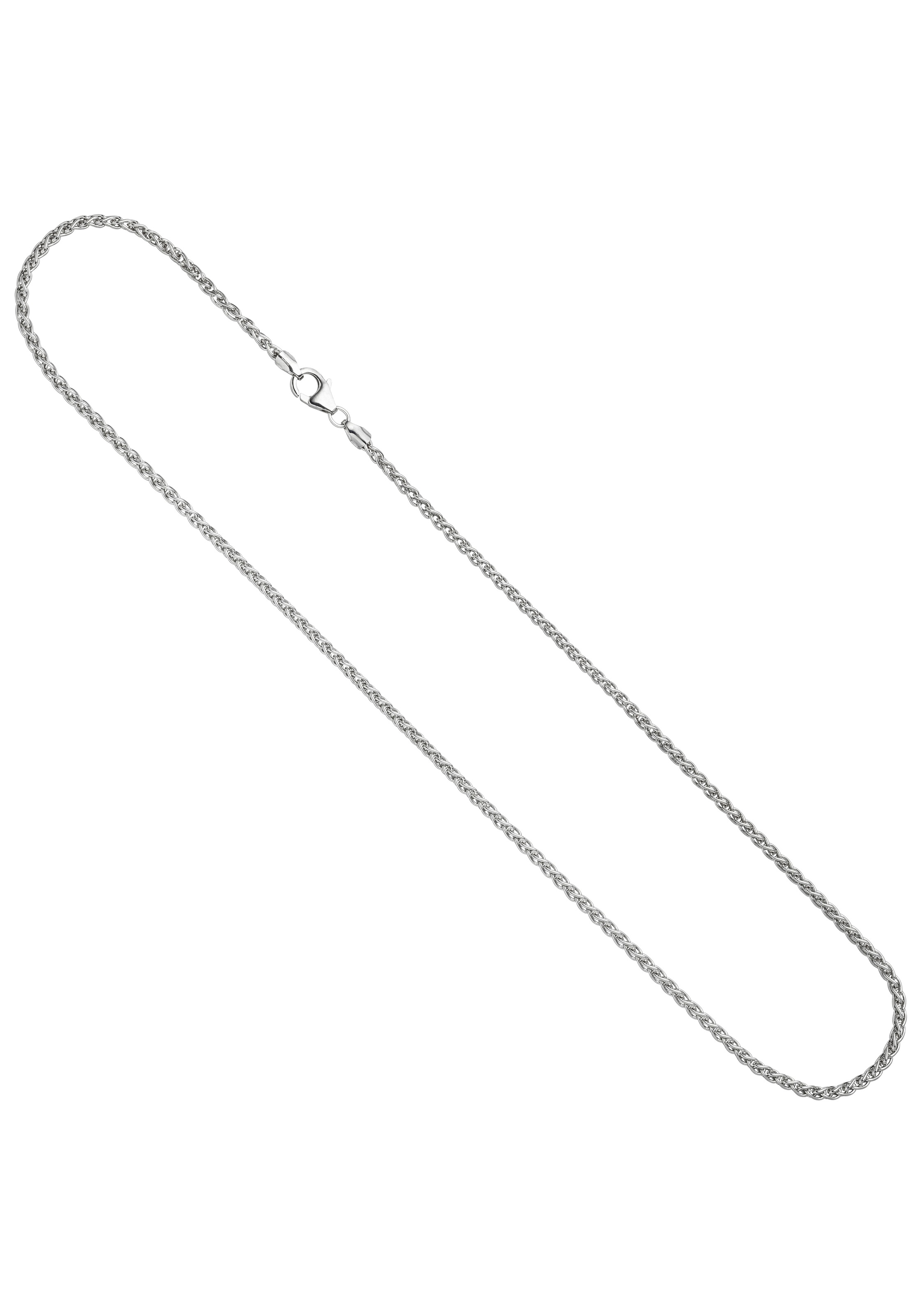 JOBO Silberkette, Zopfkette 925 Silber 45 cm 2,2 mm