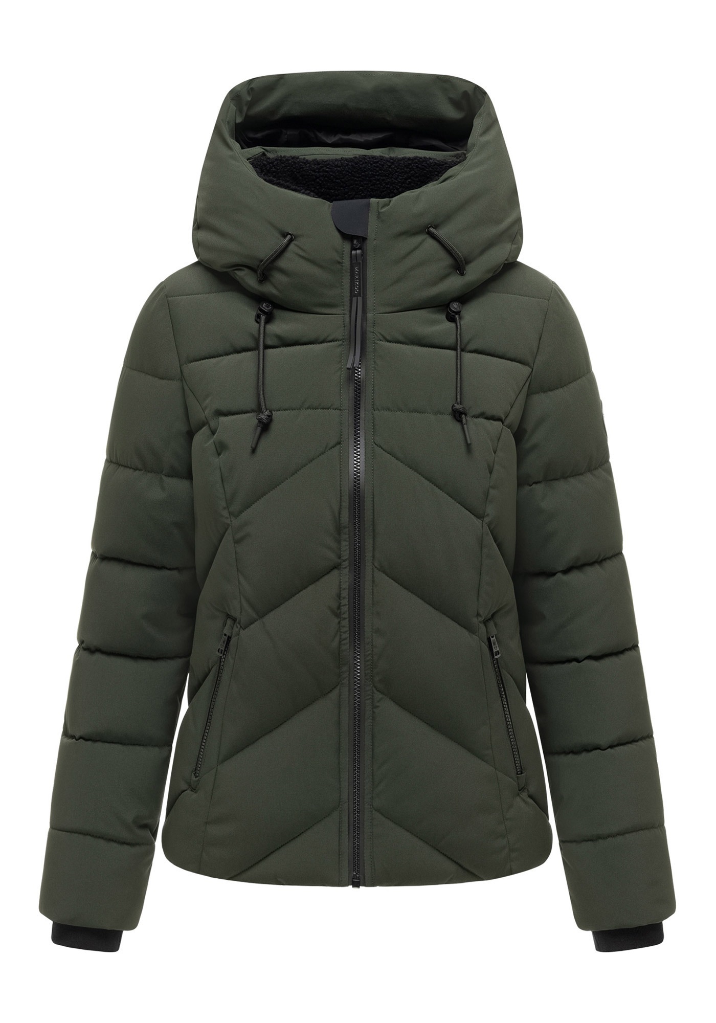 Marikoo Winterjacke »Naanda« mit Kapuze Steppjacke mit diagonaler Steppung, Kapuze, hohem Kragen