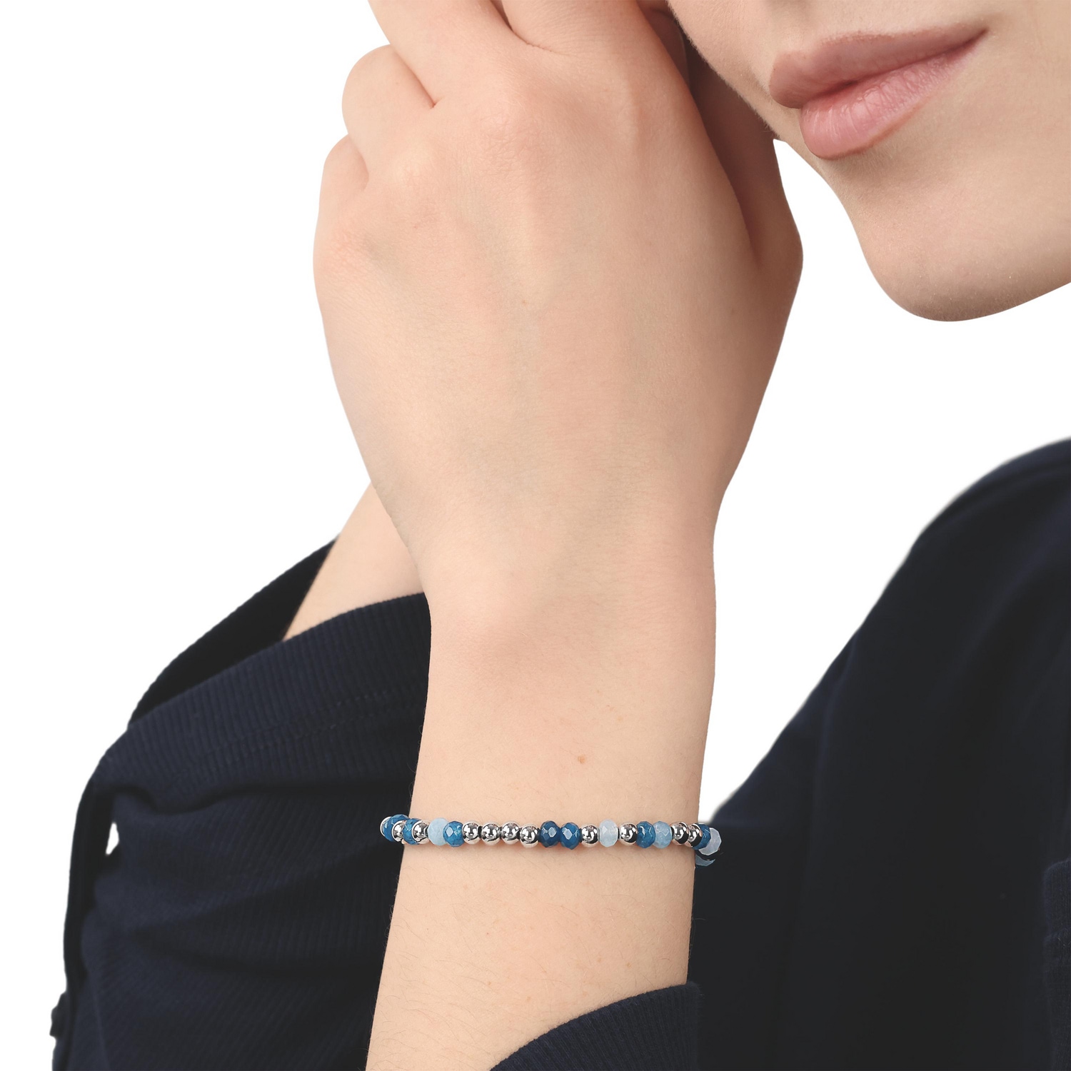 TOM TAILOR Armband »Schmuck Geschenk Edelstahl Kugeln« mit Glassteine