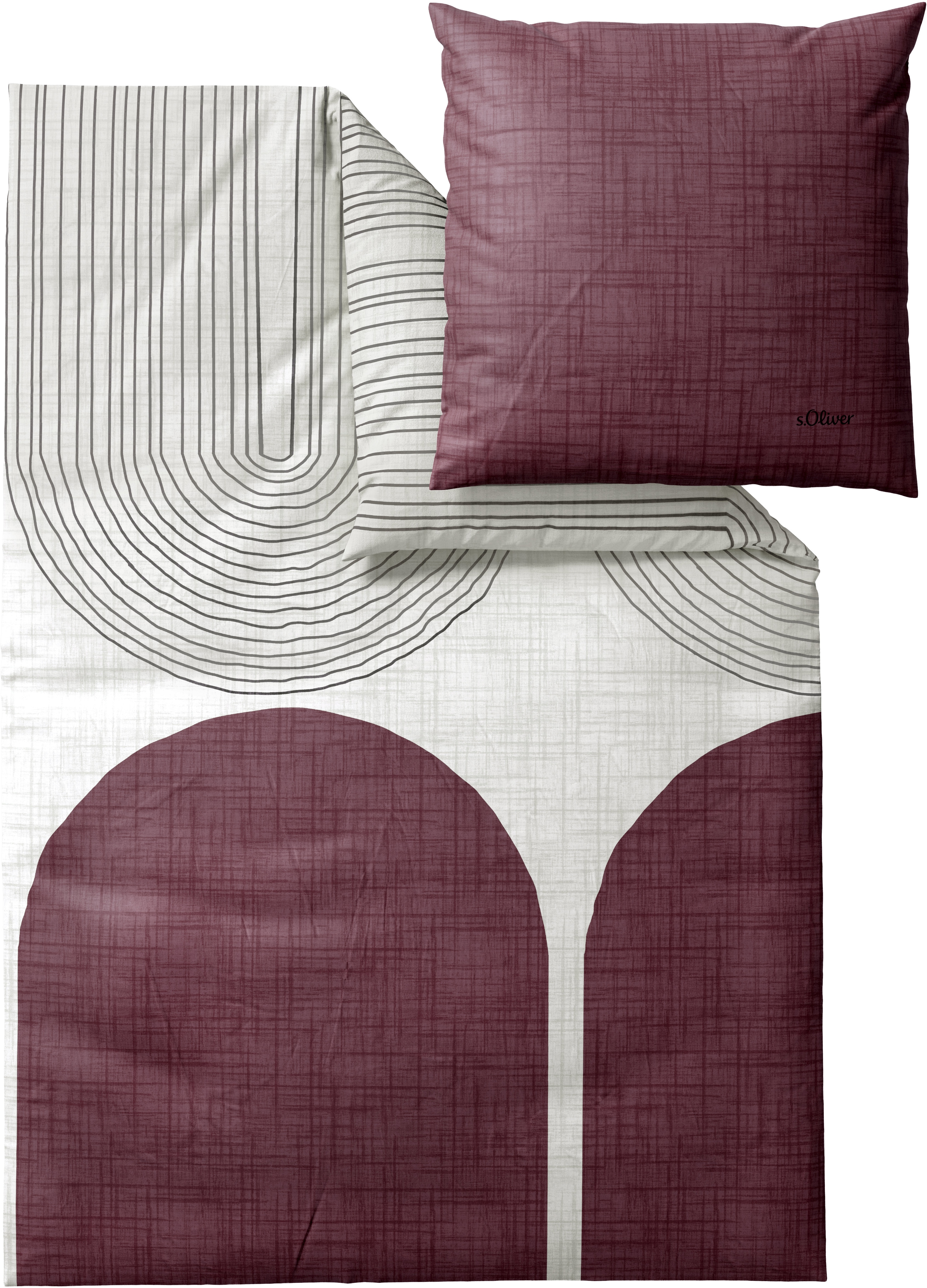 s.Oliver Bettwäsche "Satinbettwäsche s.Oliver" 2 mit modernem Design-Statement
