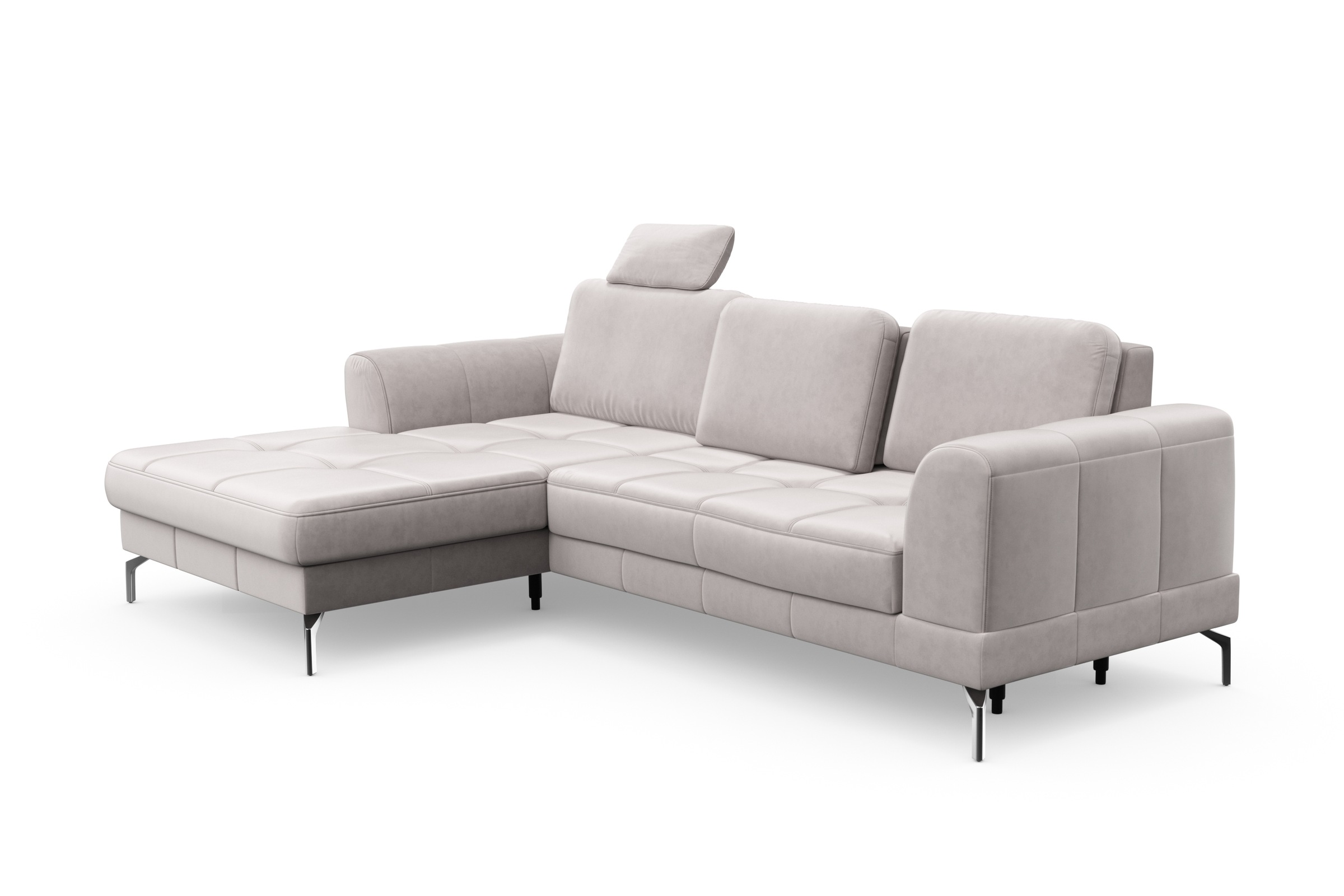 sit&more Ecksofa »Bendigo L-Form«, inklusive Sitztiefenverstellung, Bodenfreiheit 15 cm, 2 Fußfarben