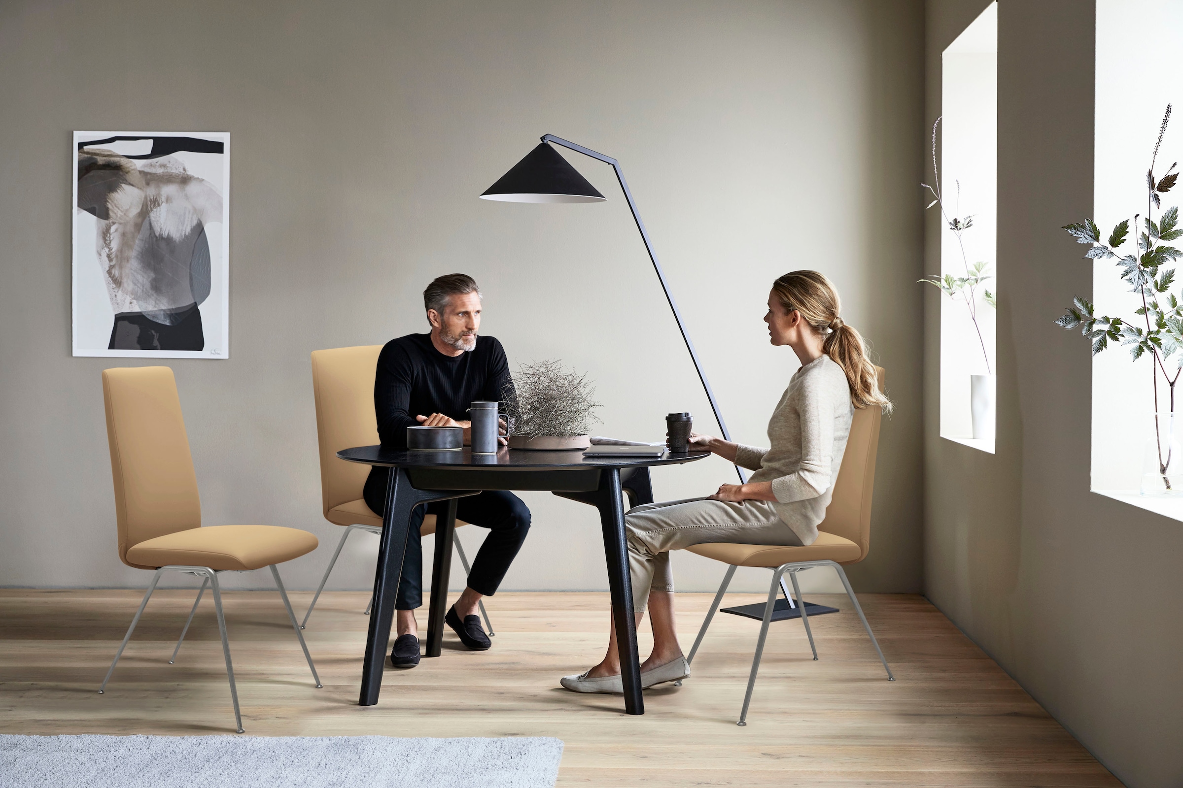 Stressless® Polsterstuhl »Laurel«, Leder PALOMA, High Back, Größe L, mit Beinen aus Stahl in Chrom matt