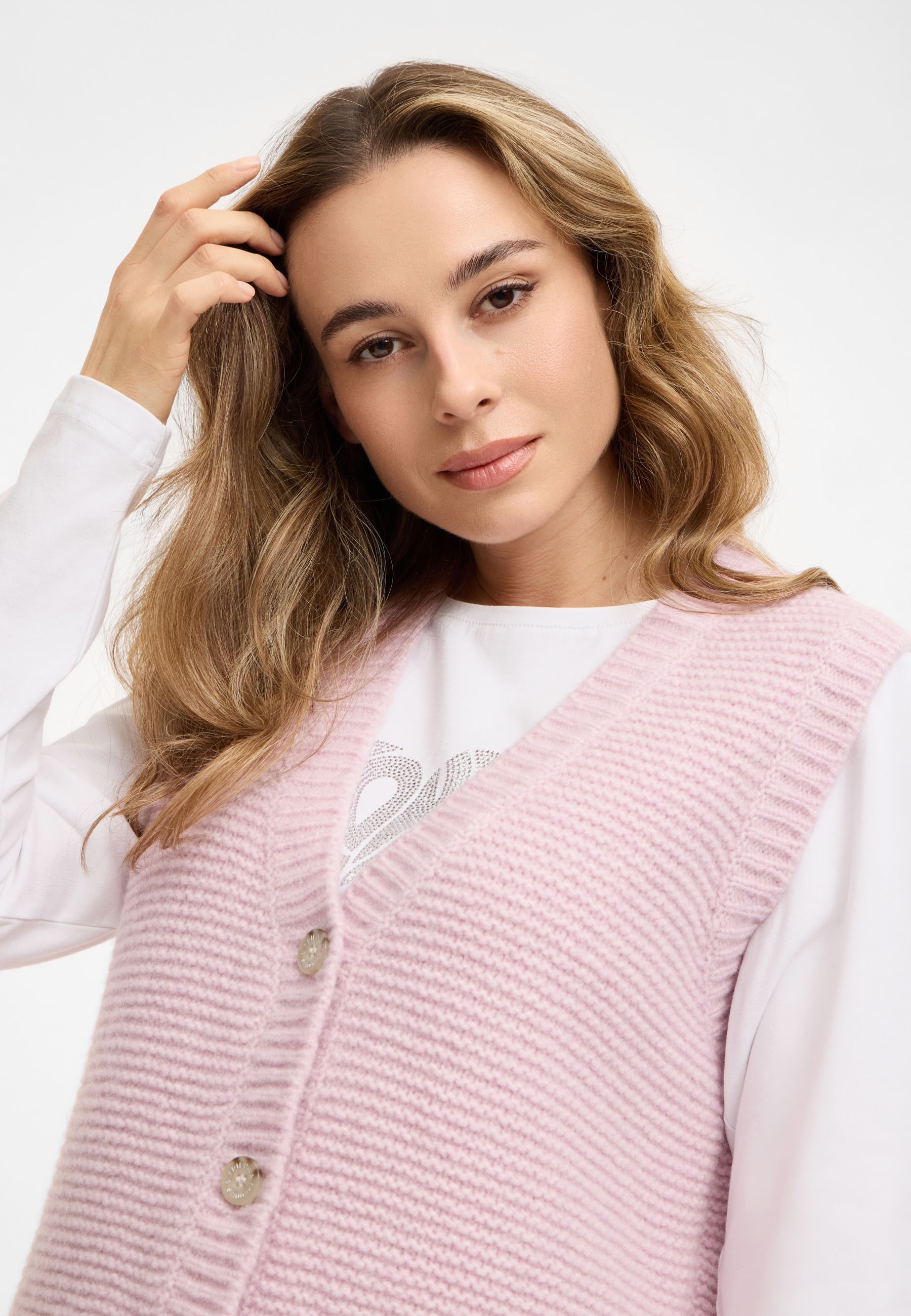 Frieda & Freddies Strickpullover »Frieda & Freddies Strickweste mit Zopfmuster«