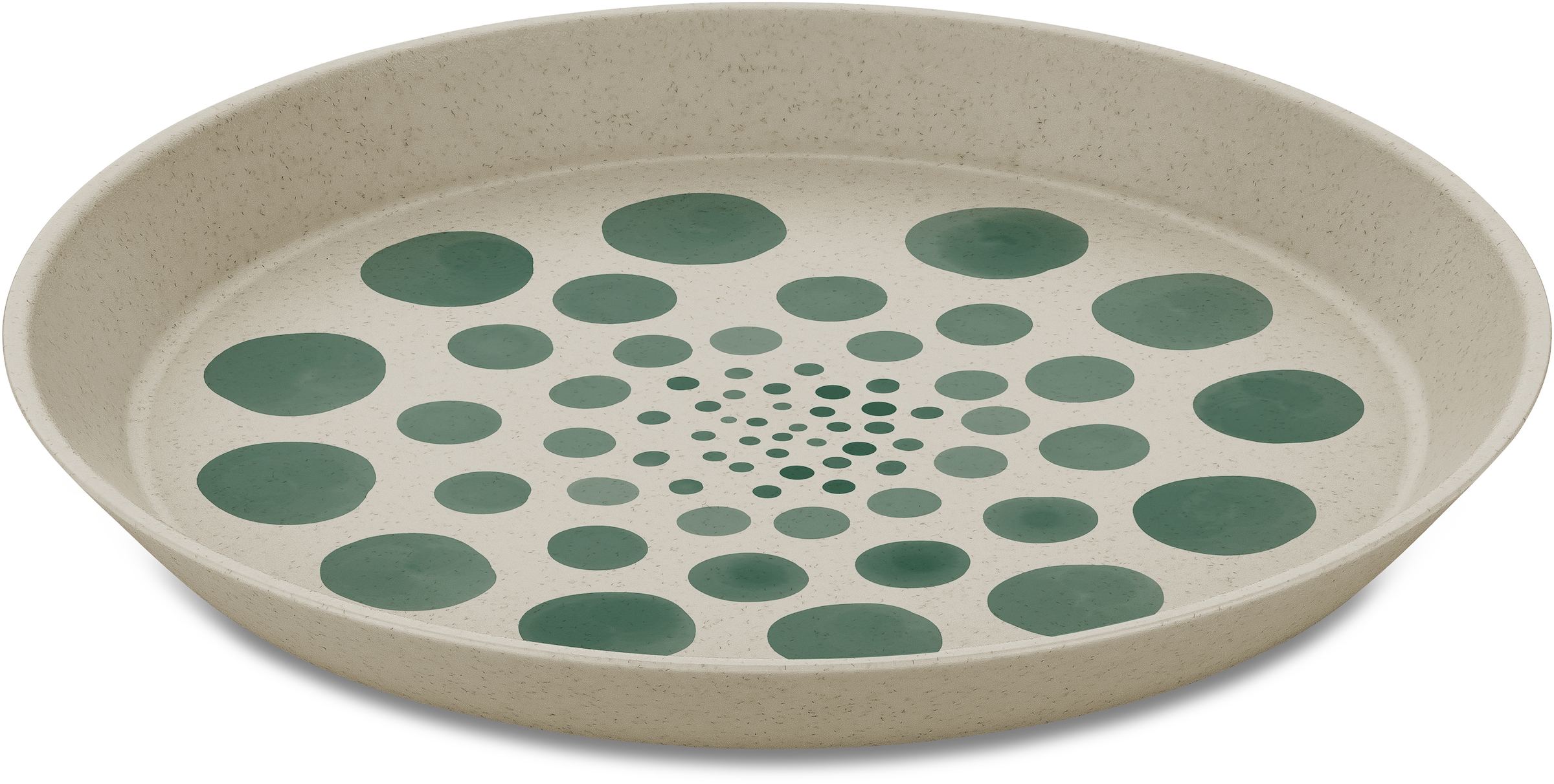 KOZIOL Dessertteller "CONNECT MONSTERA DOTS", (Set), recycelbar + aus biozirkulärem, nachhaltigem Material, 20,5 cm