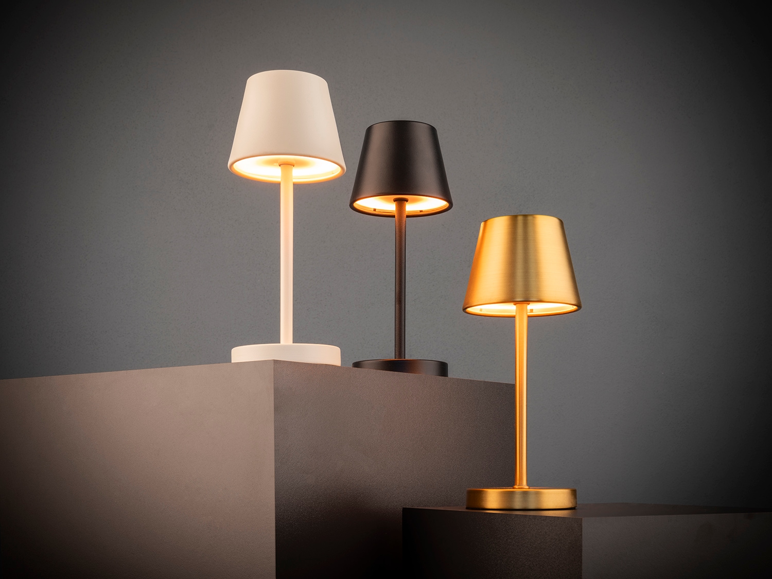 APS LED Tischleuchte »"MERLE MINI" Kabellose USB-C Tischleuchte«, 1 flammig, Leuchtmittel LED-Modul | LED fest integriert, Spritzwasssergeschützt IP 54, inkl. Dockinstation und Fernbedienung
