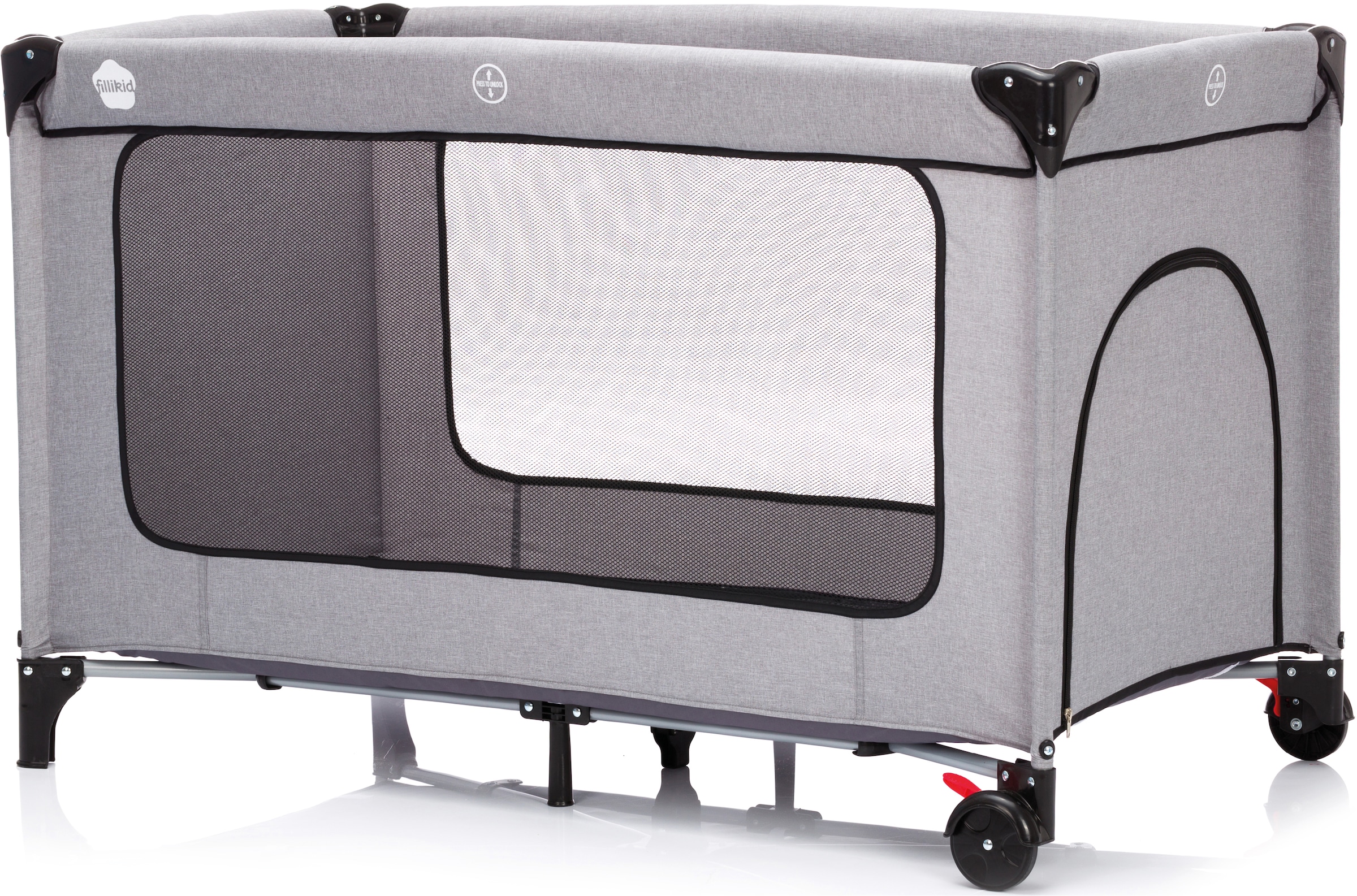 Fillikid Baby-Reisebett »Standard grau melange«...