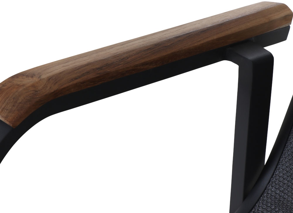 Siena Garden Gartensessel »Tesoro HighBack Stapelsessel 2er-Set« Set, 2 Stk. tlg. Alu, Textil, Teak FSC 100 %