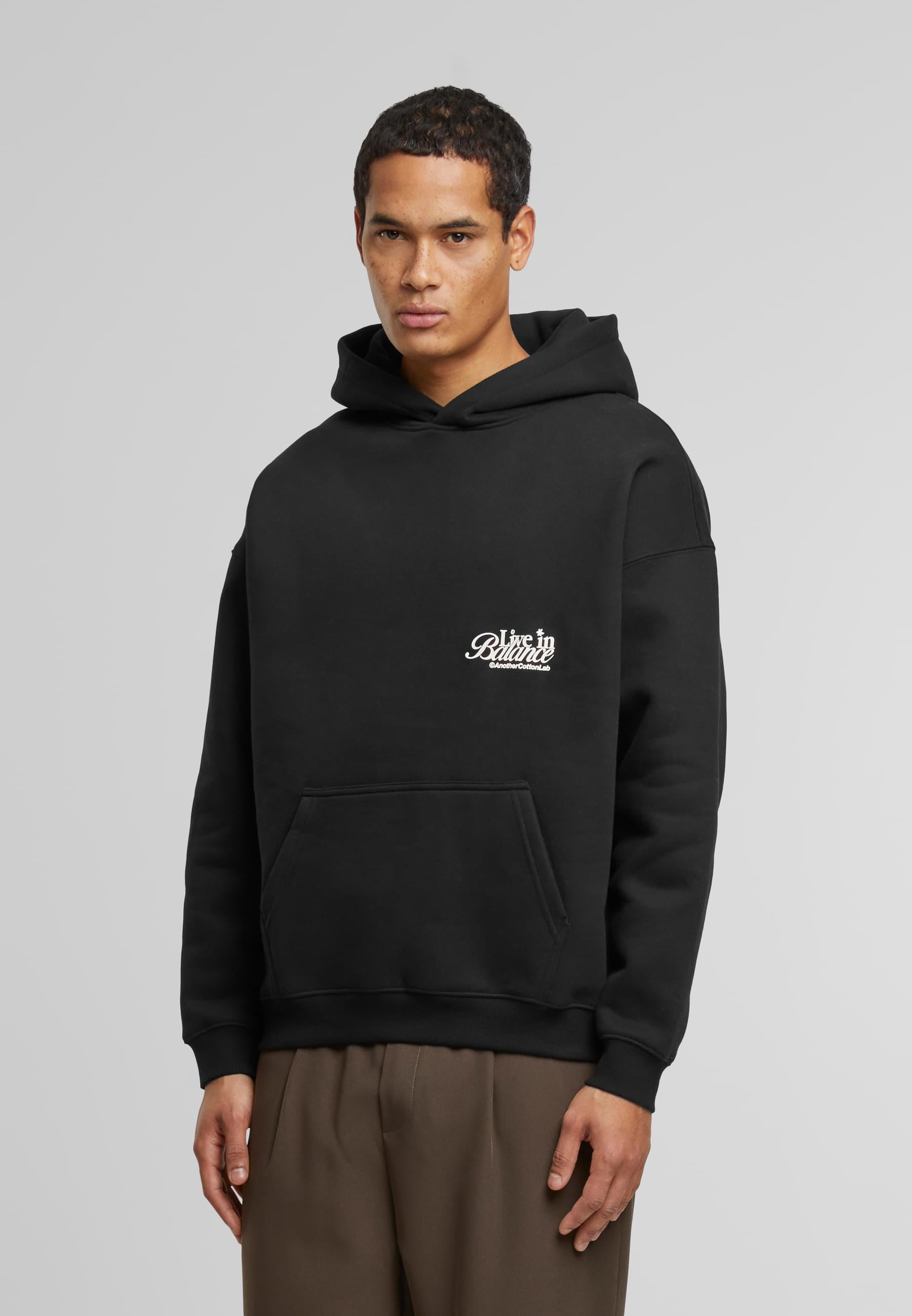 Another Cotton Lab Kapuzensweatshirt »Another Cotton Lab Live in Balance Heavy Oversized Hoodie«, (1 tlg.)