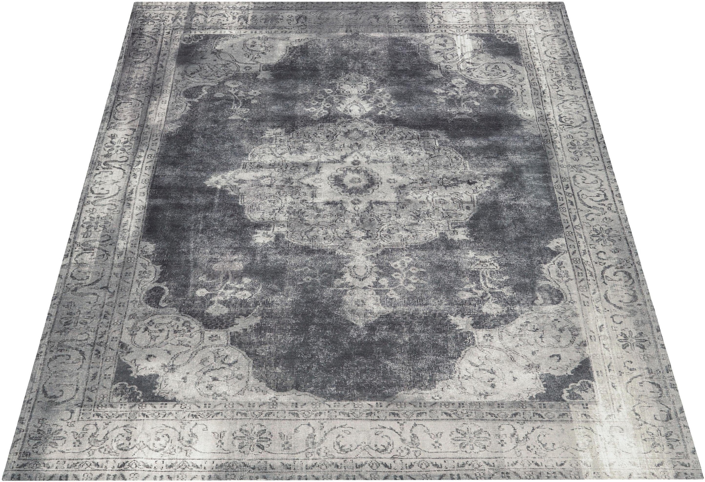 Teppich »Rayan«, rechteckig, Orient-Design, Vintage, Kurzflor, Teppich mit Bordüre
