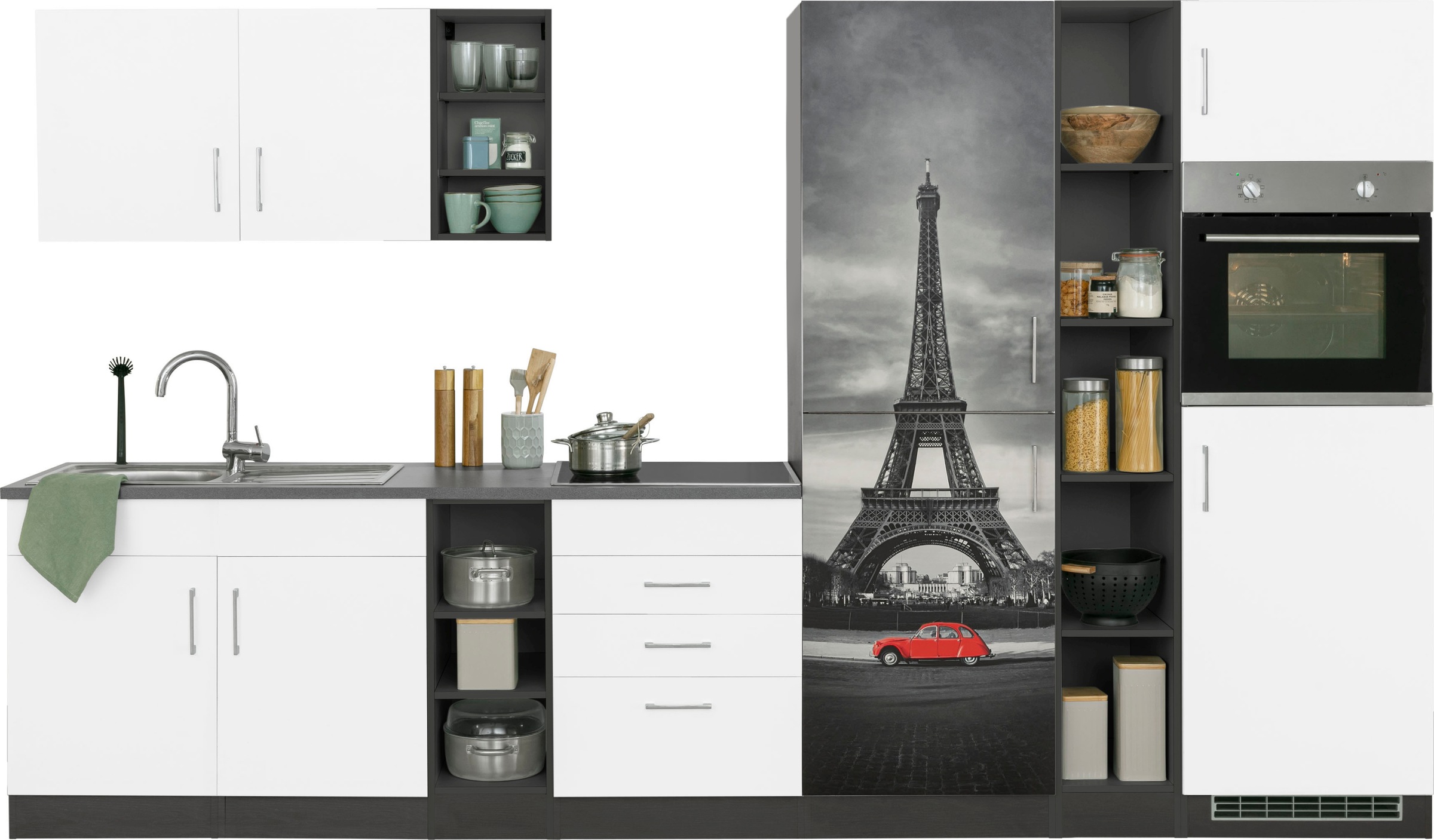 KOCHSTATION Küchenzeile "KS-Paris – Küchen mit einzigartigen Fotomotiven au günstig online kaufen