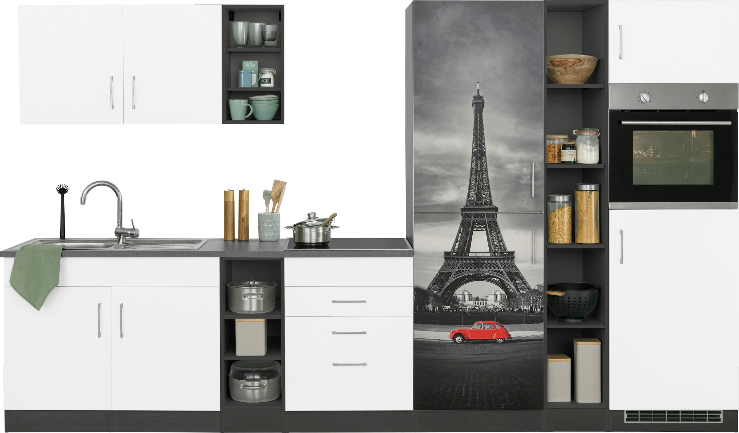 KOCHSTATION Küchenzeile "KS-Paris – Küchen mit einzigartigen Fotomotiven au günstig online kaufen