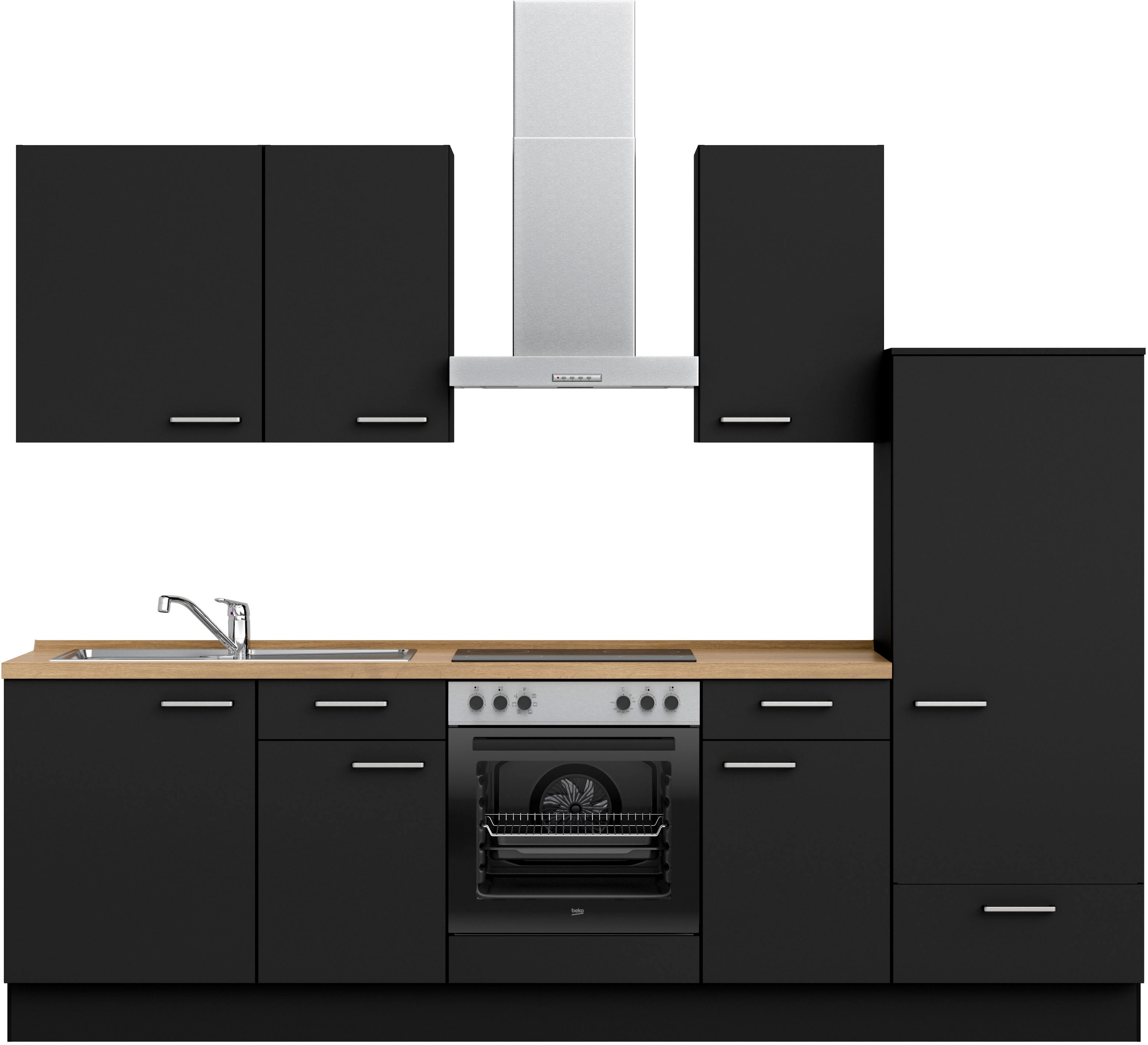 nobilia ""Touch I", NEU: individuell anpassbar mit gratis Profi-Beratung" vormontiert, Breite 270 cm, Ausrichtung wählbar, wahlw. mit E-Geräten