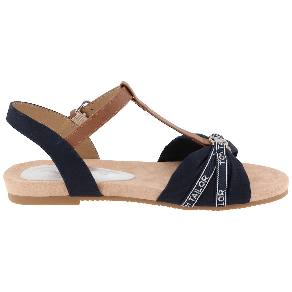 TOM TAILOR Sandalette, Sommerschuh, Sandale, Blockabsatz, mit verstellbarer Schnalle