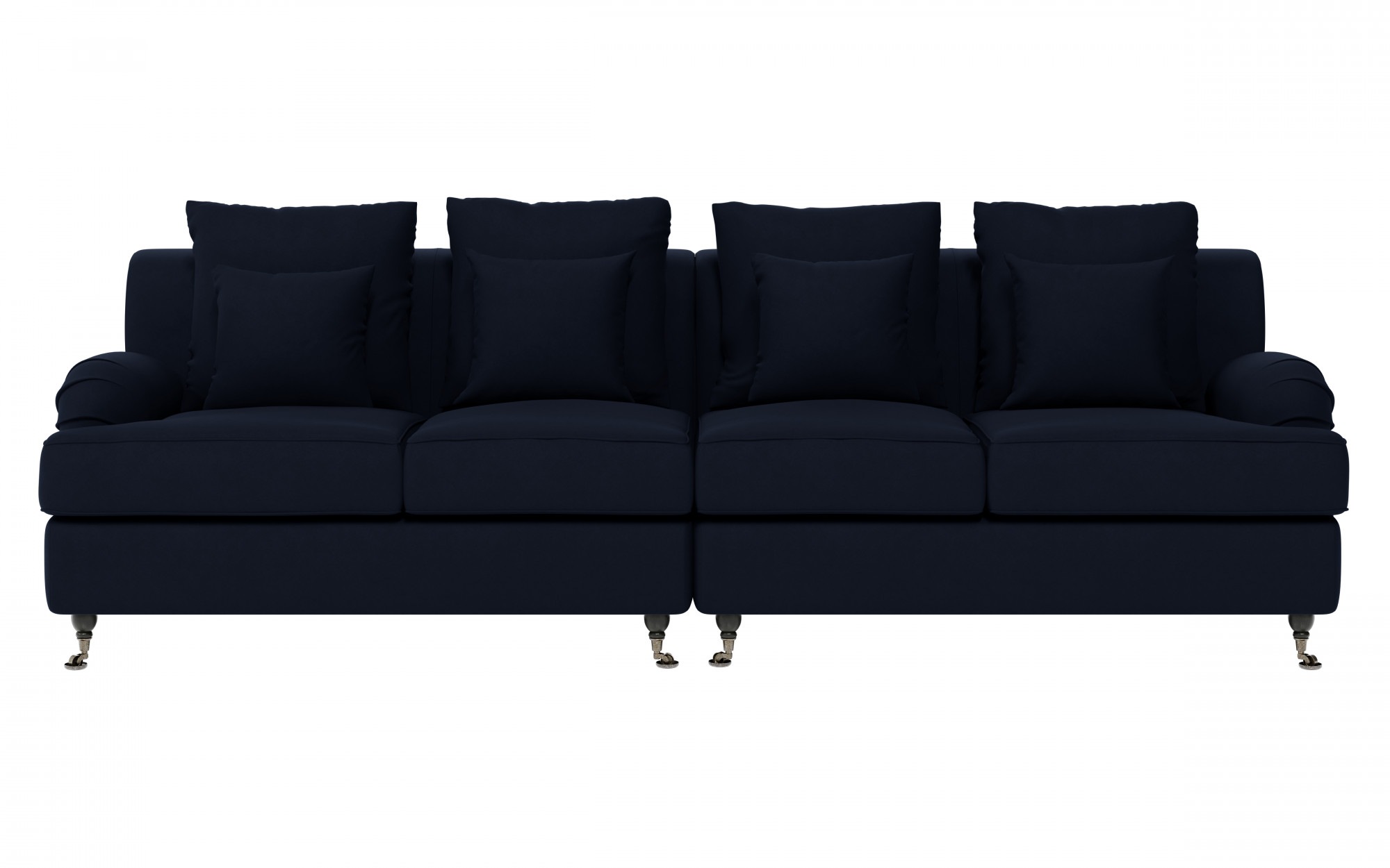 Home affaire Big-Sofa "NORIN", zwei Fußarten: vorne - Rollen, hinten - Holz günstig online kaufen