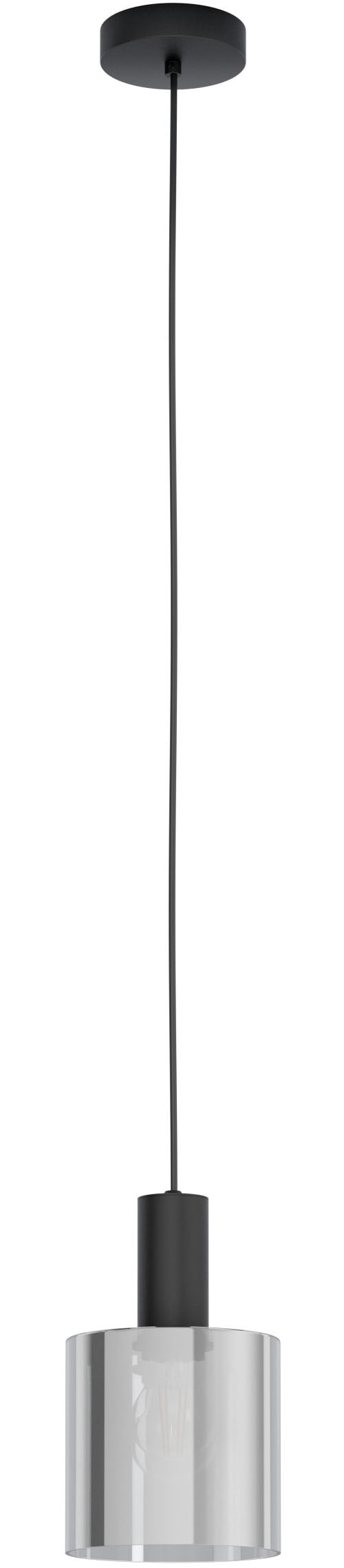 EGLO Hängeleuchte »GOROSIBA Pendellampe - Stahl - E27 - 1X40W - IP20« E27 1 Stk. Hängelampe, Deckenlampe, Wohnzimmer, Esszimmer, H110 x Ø15 cm