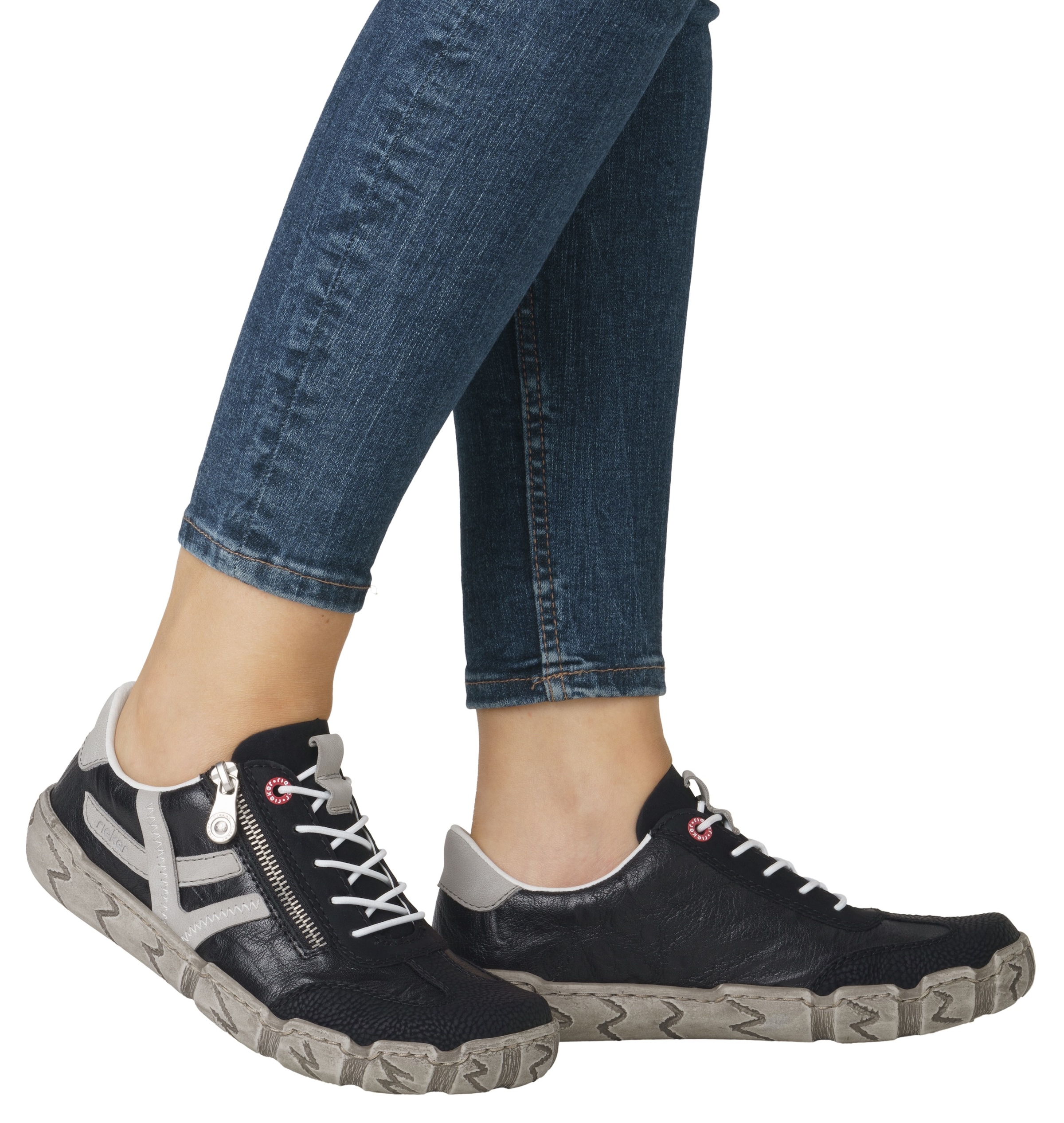 Rieker Slip-On Sneaker, Halbschuh, Schlupfschuh, Freizeitschuh mit weicher Innensohle
