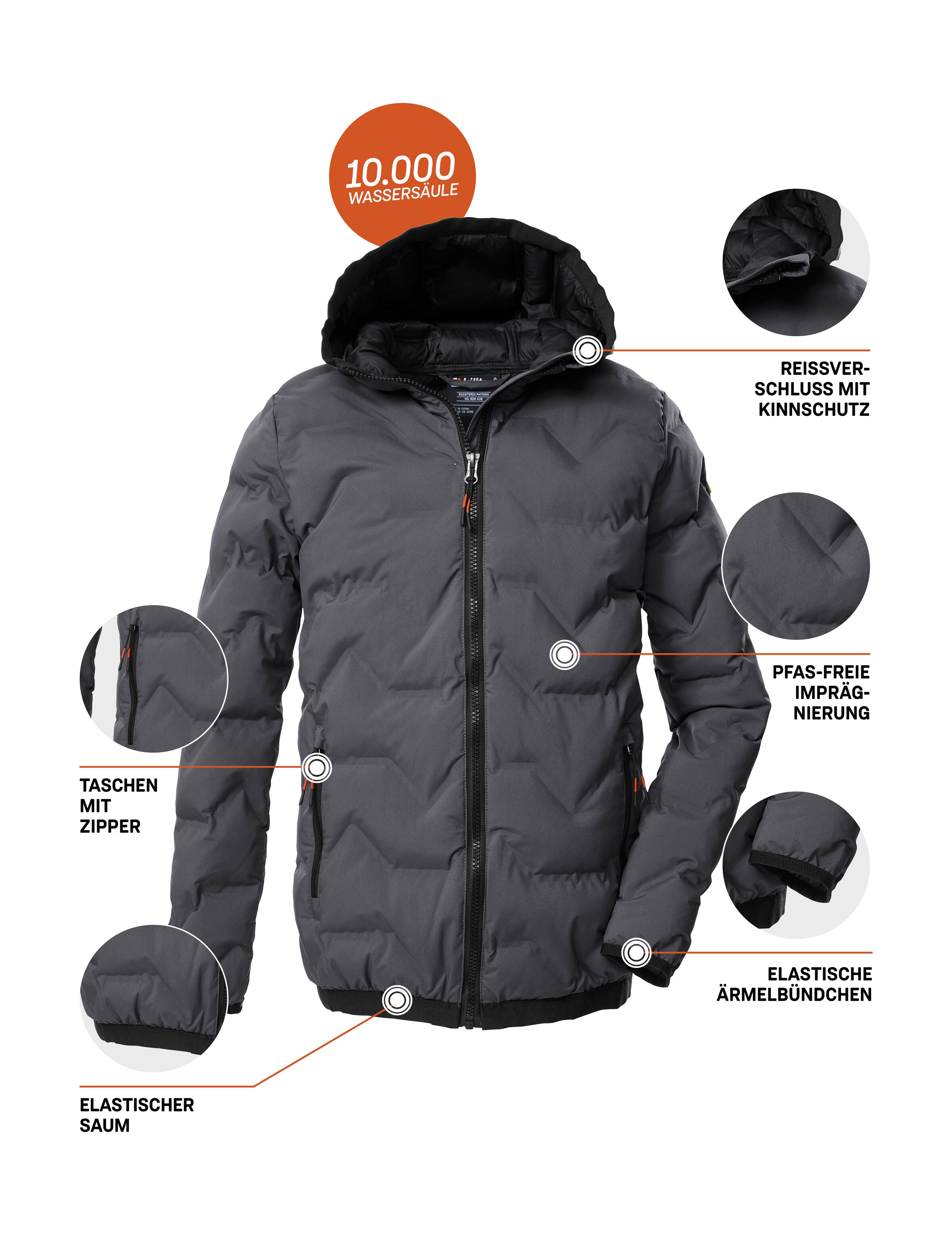 Killtec Steppjacke »KOW 229 BYS QLTD JCKT«, Winddichte, wasserabweisende Kinderjacke mit 10.000 mm Wassersäule