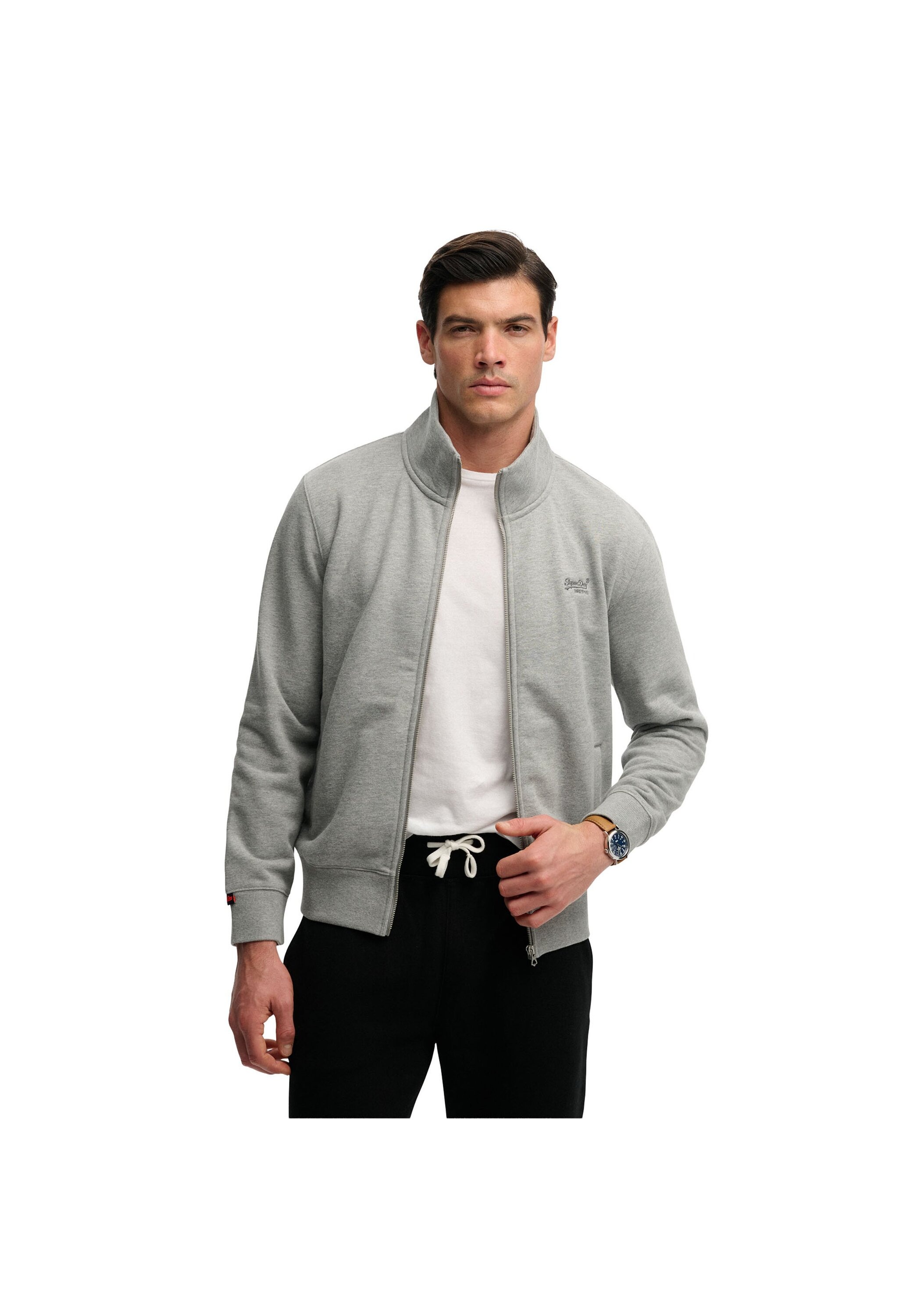 Superdry Sweat-shirt à Zip Essential Logo Sleet Grey Marl XL Homme 3