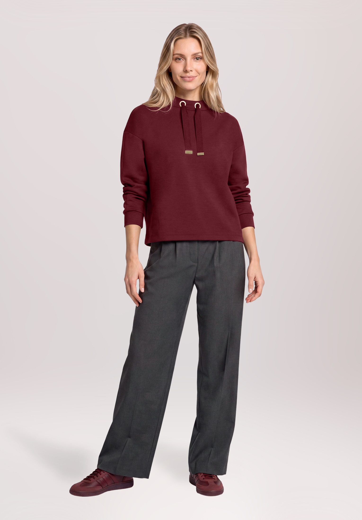 Betty&Co Sweatshirt »Damen mit Stehkragen«
