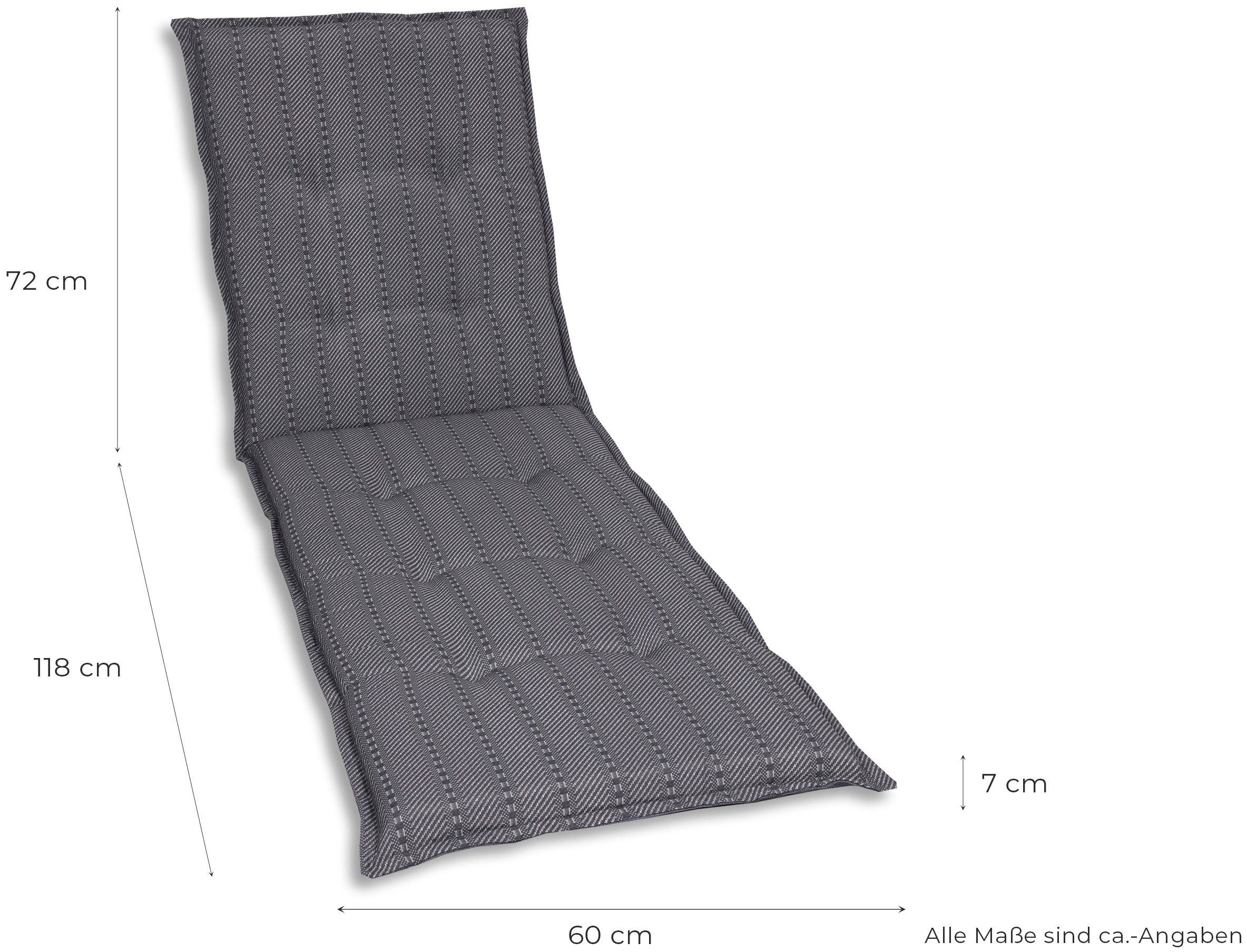 Sitzauflage aus Polyester, Schaum-Vliesfüllung, 2-Sitzer, braun