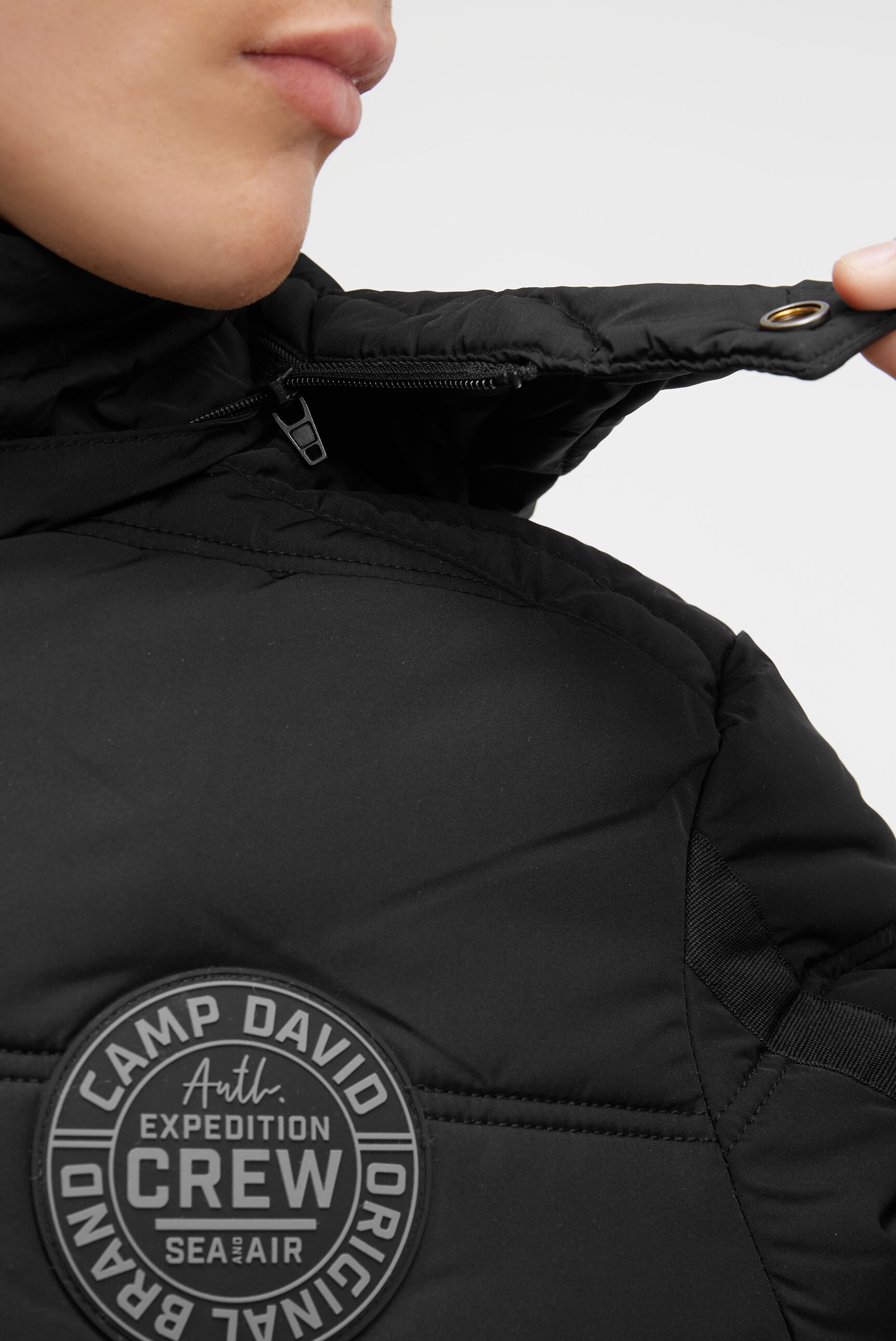 CAMP DAVID Winterjacke mit Kapuze mit Innentaschen